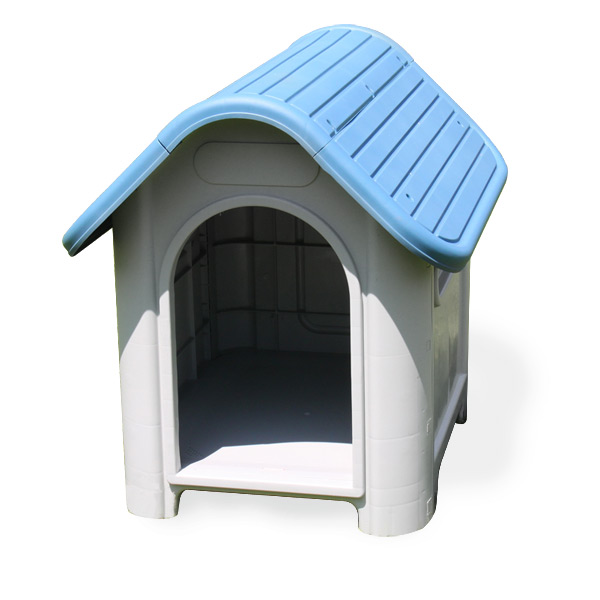 HundehÃtte blau weià rot dachluke unterschlupf hundehaus hunde ...