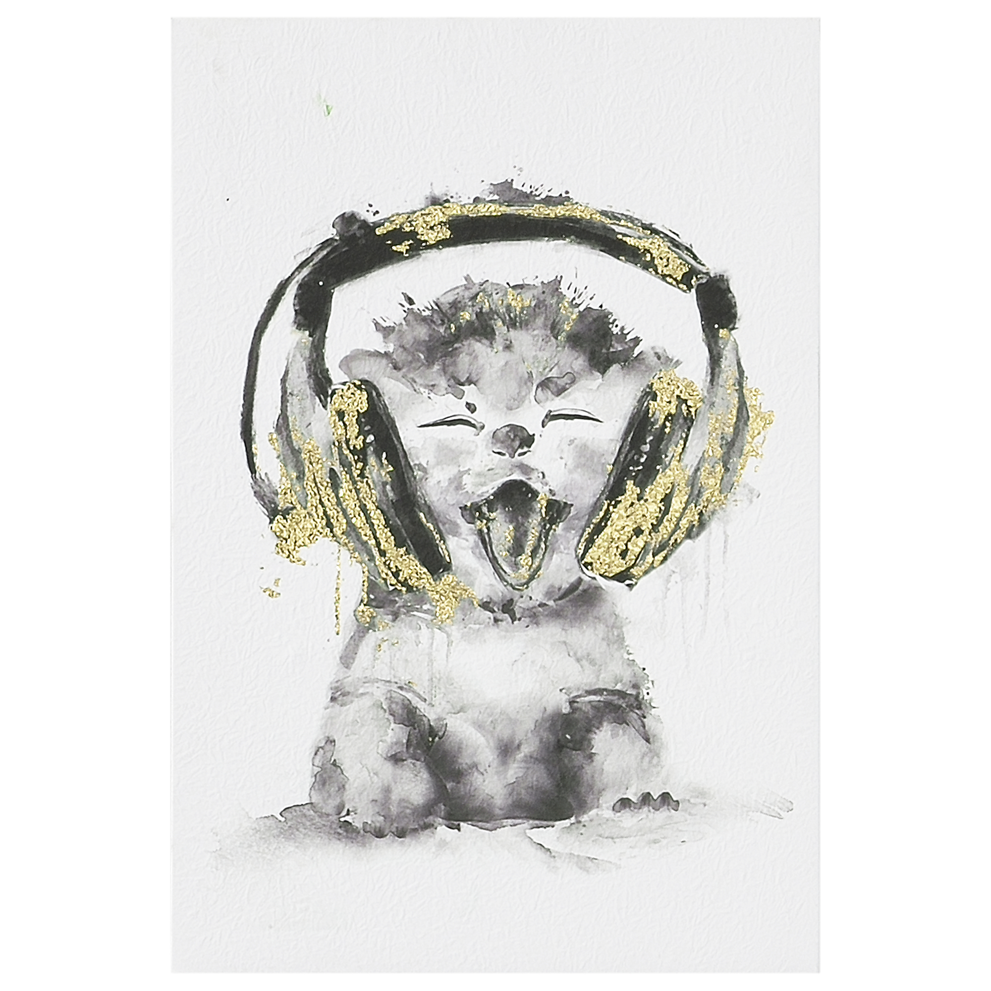 art.work Wandbild 45x30cm Katze Leinwand Leinwanddruck GERAHMT Kunstdruck