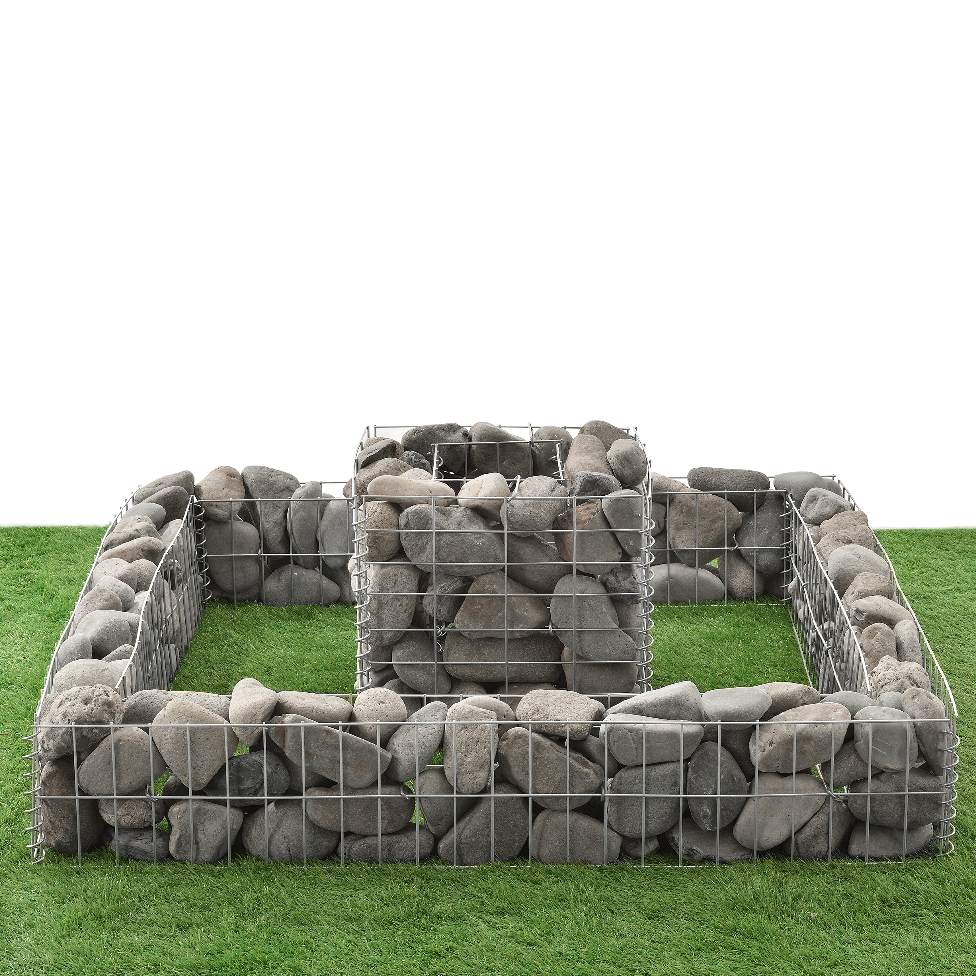 [pro.tec] Gabions Set of 2 Raised Bed Gabion baskets flower wire basket