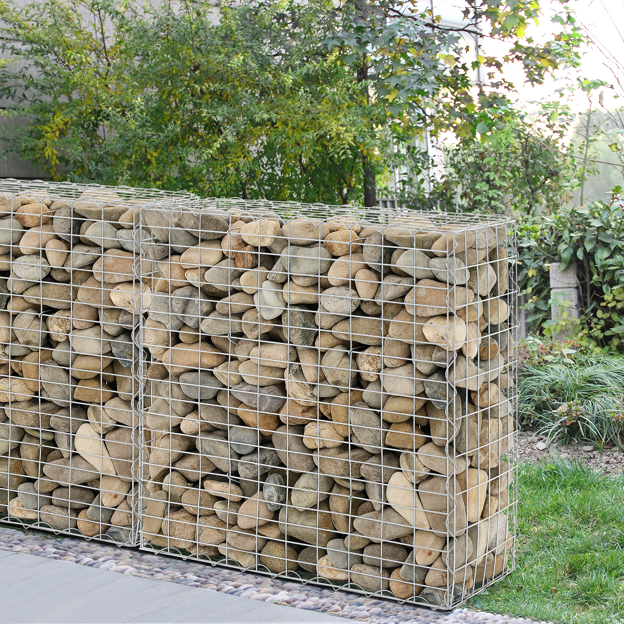 5 x Gabions Each 100x100x30cm Stone Basket Wall Stone Gabions eBay