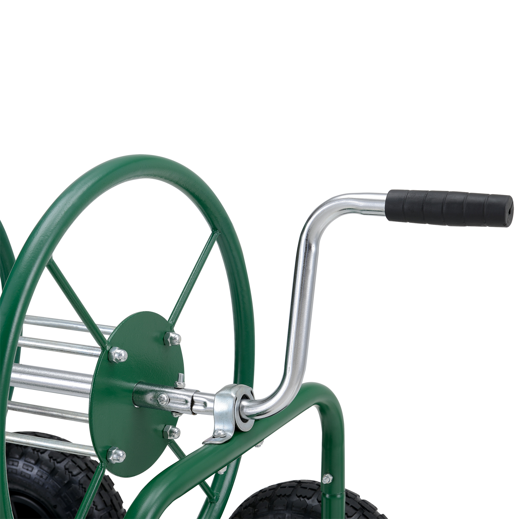 pro.tec Metal Hose cart 80m hose Drum Retractor Garden hose eBay