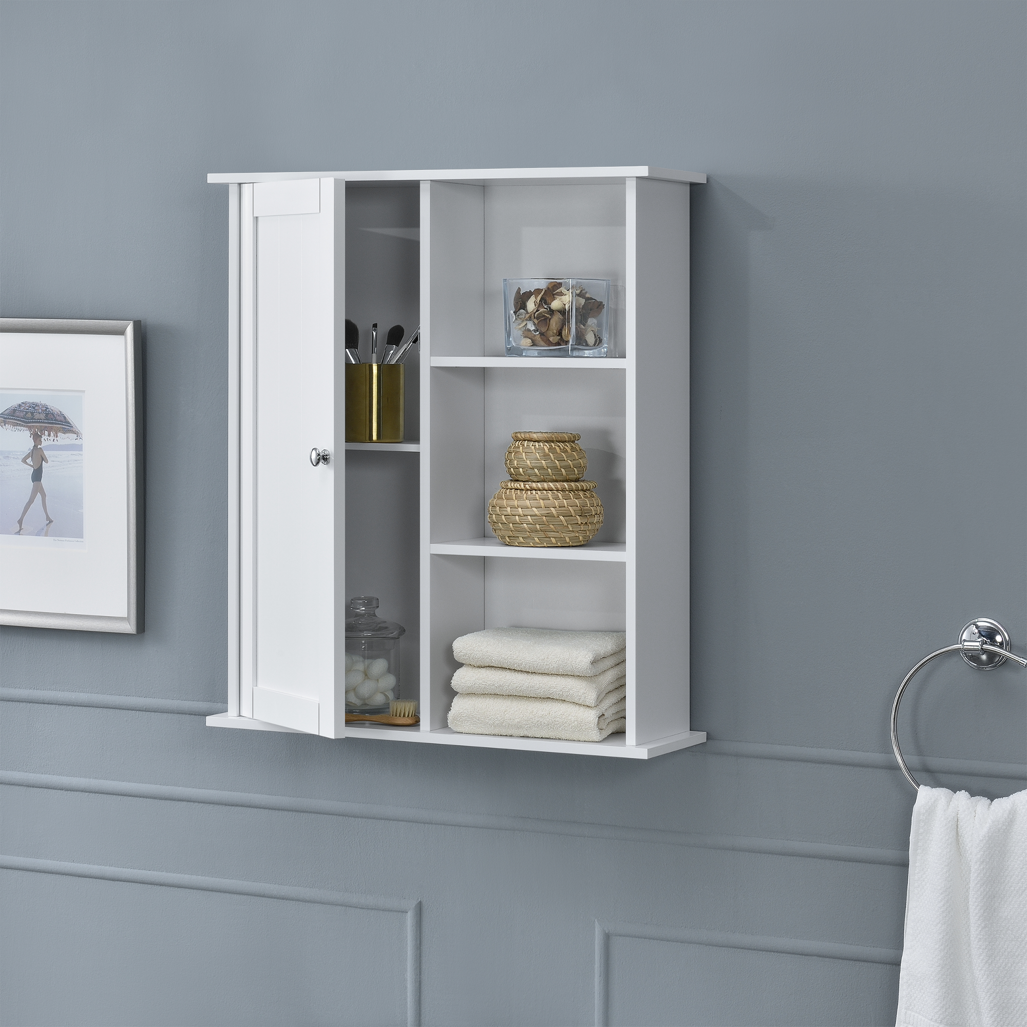 en.casa® Badezimmermöbel Badschrank Wandschrank Unterschrank Spiegel Regal 