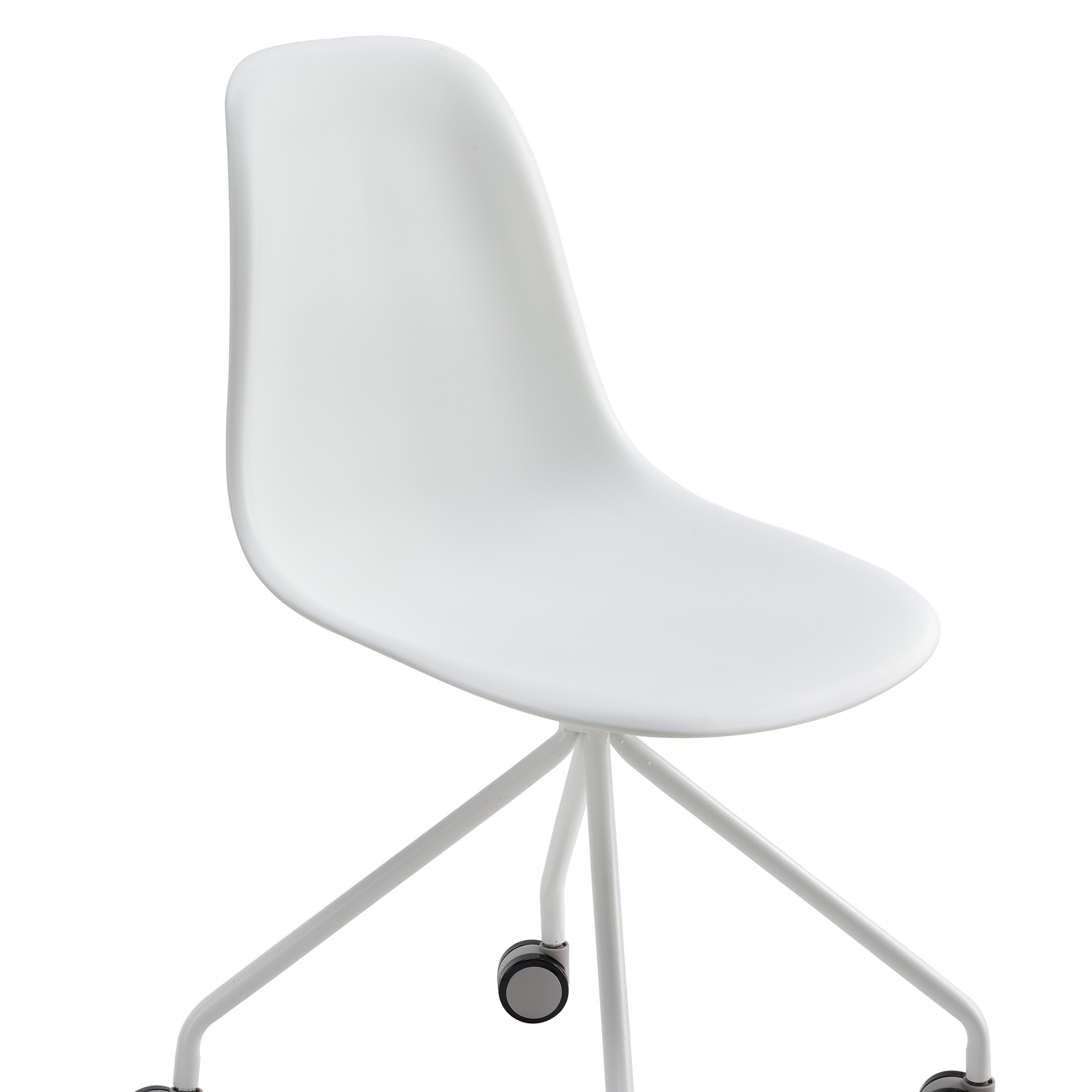 ® Bürostuhl weiß Büro Schreibtischstuhl Drehstuhl Stuhl Retro Modern en.casa