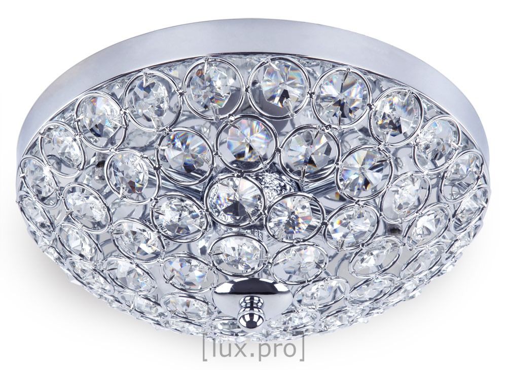 [Lux.Pro]® Kristall-Deckenleuchte Ø 30cm Kronleuchter Deckenlampe Chrom