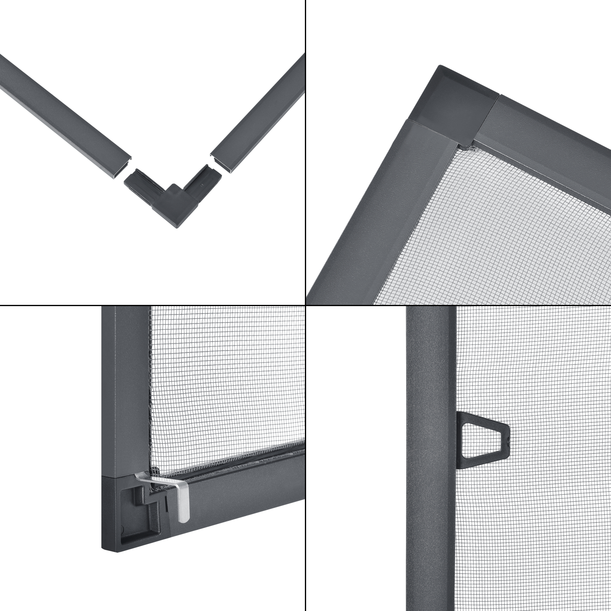 Fliegengitter Badezimmer B-WARE Fliegengitter Alurahmen Insektenschutz Fenster Gitter 80x100cm
