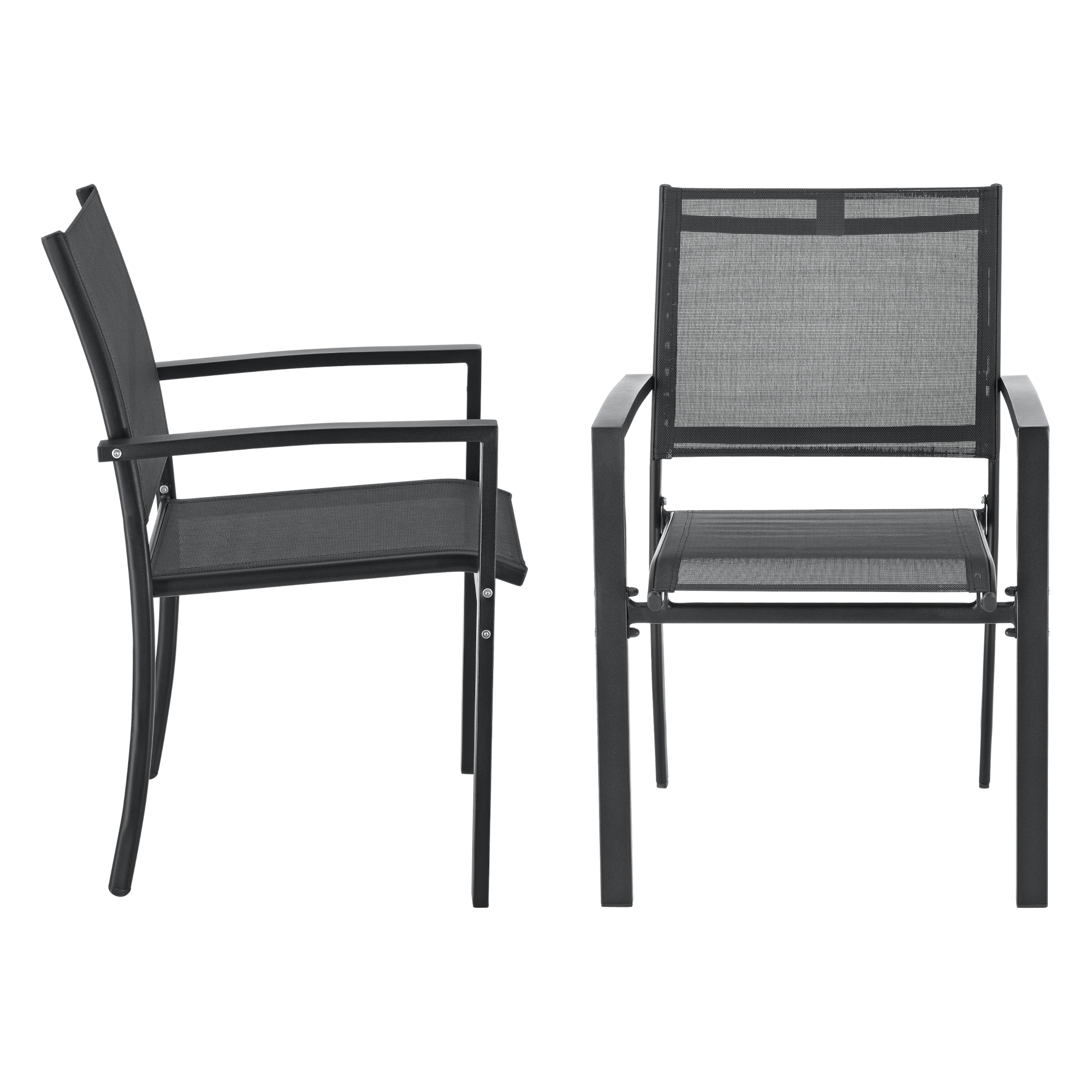 B-WARE 2x Gartenstuhl Balkonstuhl Outdoor-Stuhl Stapelstuhl Stahl