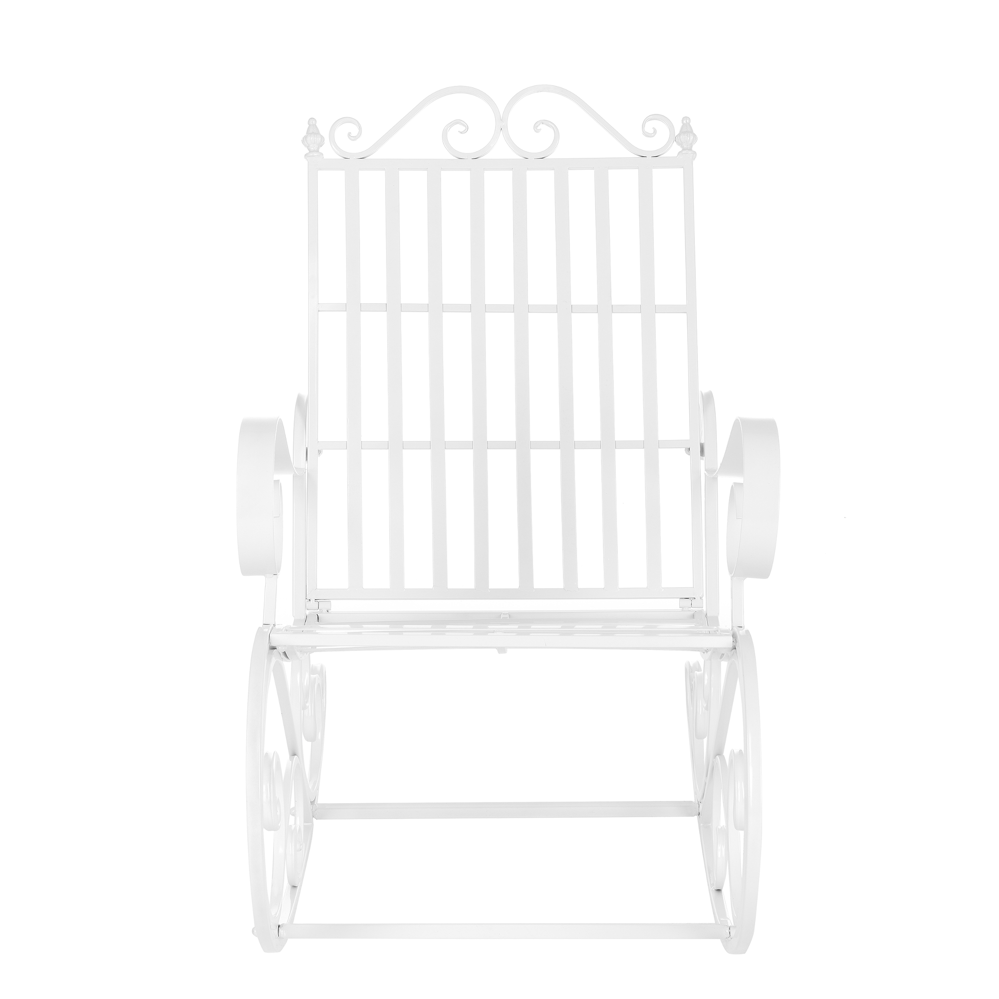 Eisen Schaukelstuhl Gartenstuhl Metallstuhl Schwingsessel Antik weiß | eBay