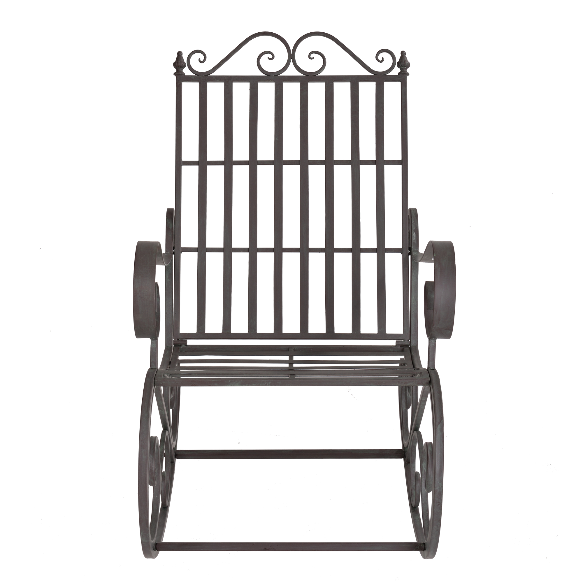 [casa.pro] Eisen Schaukelstuhl Gartenstuhl Metallstuhl Schwingsessel