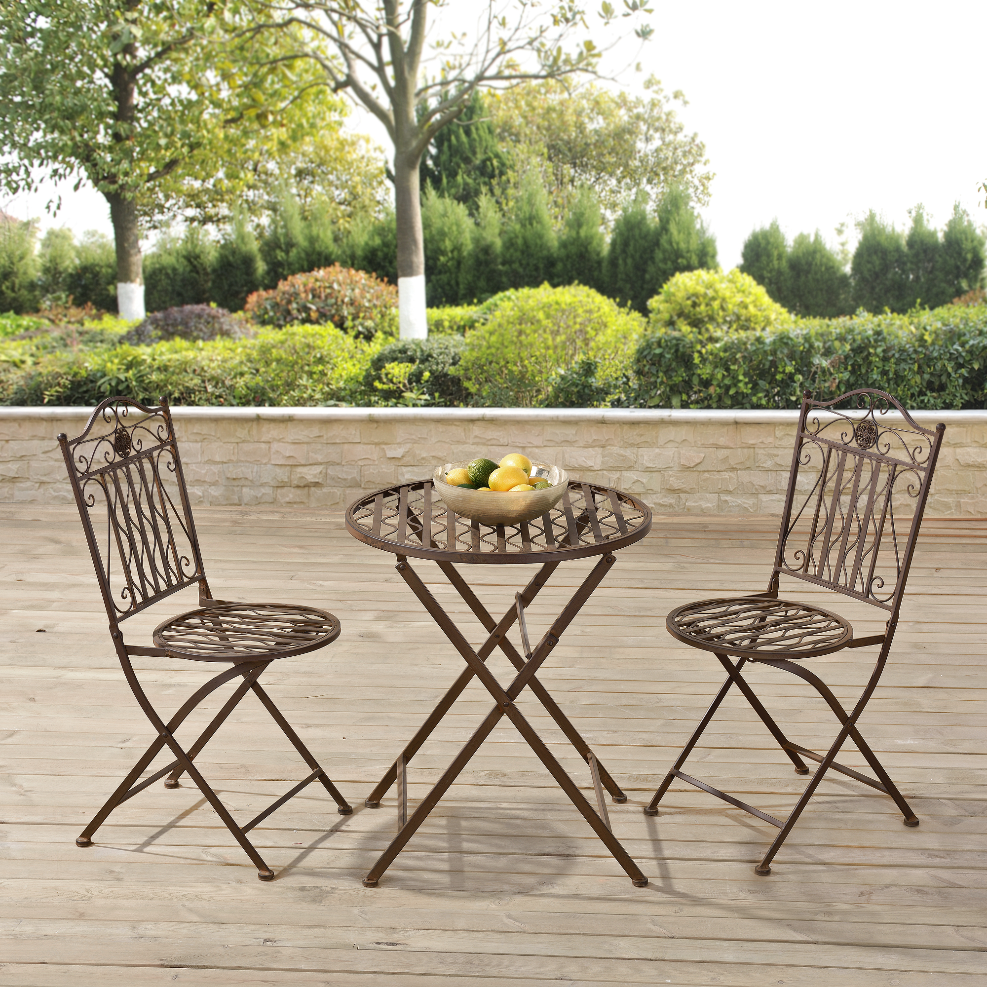 [casa.pro]® Bistro Set Tisch 2 Stühle Essgruppe Sitzgruppe