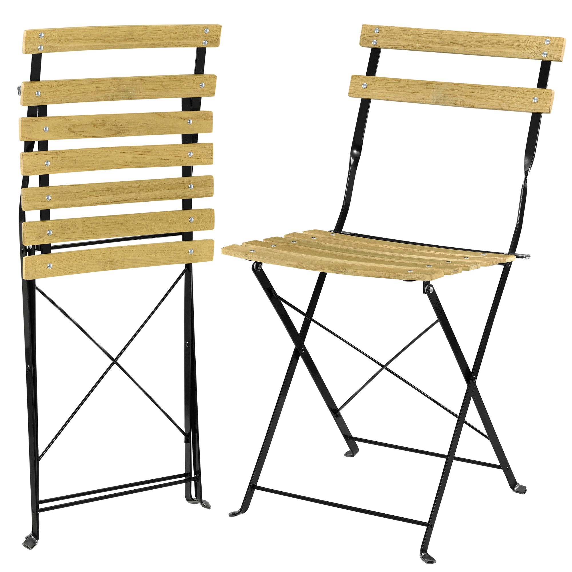 [casa.pro]® Bistro Set Tisch 2 Stühle Essgruppe Sitzgruppe Gartenmöbel