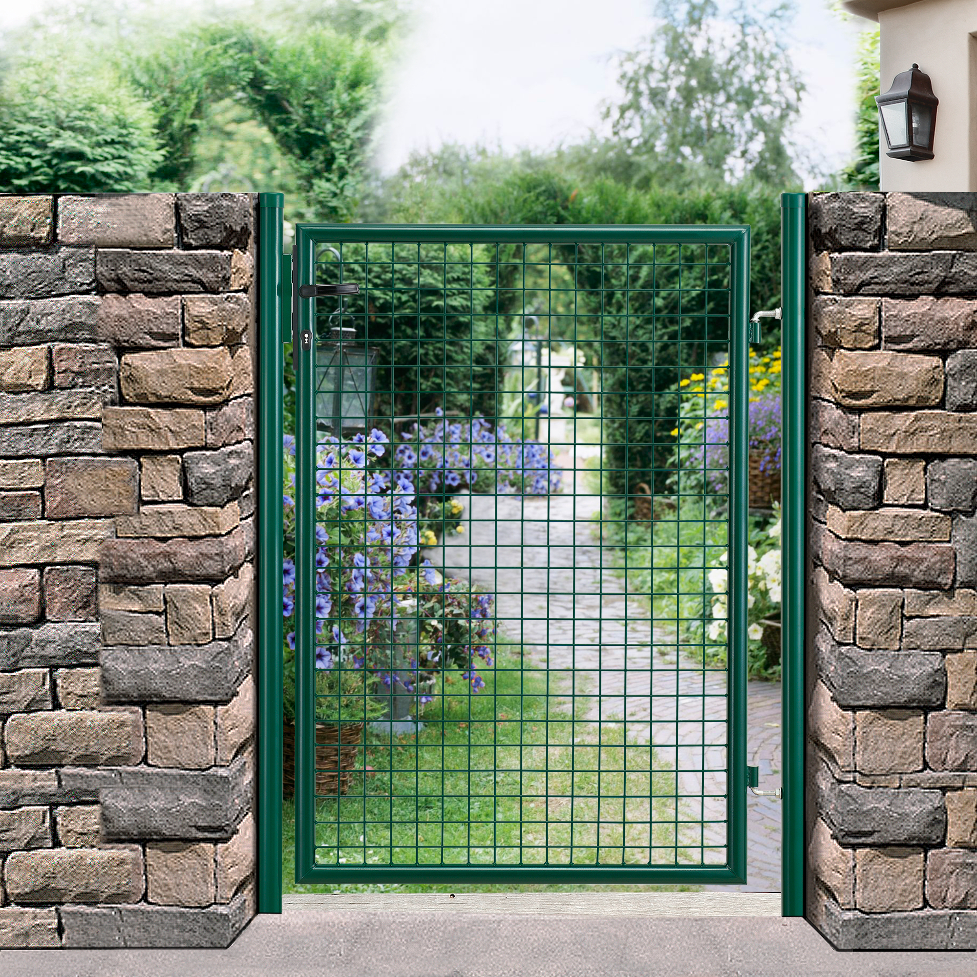 Gartenzäune & Sichtschutzwände ® Gartentür 175x106 grün Gartentor