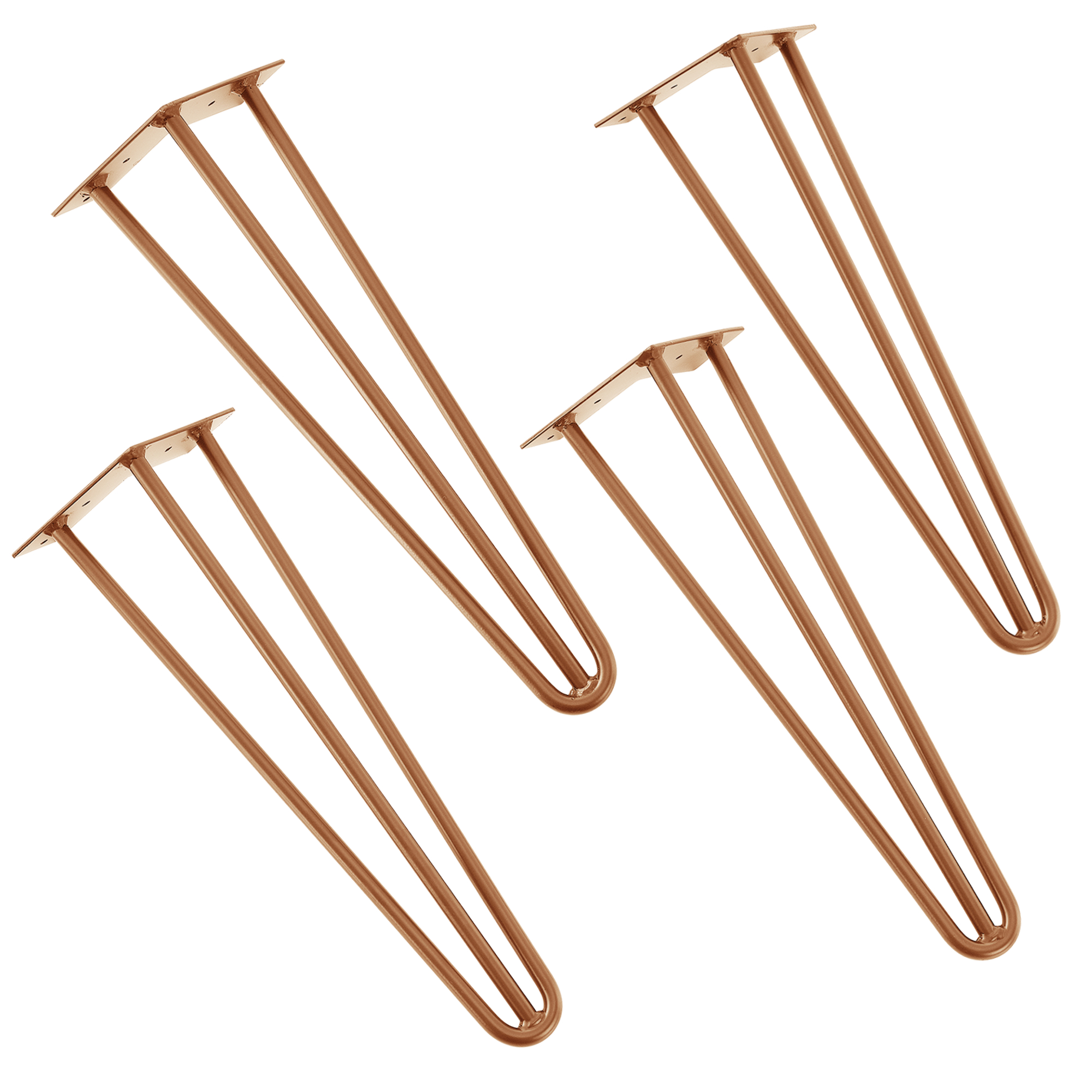 [en.casa]® 4x Hairpin Leg Tischbein Haarnadelbeine Tischkufen DIY 45cm