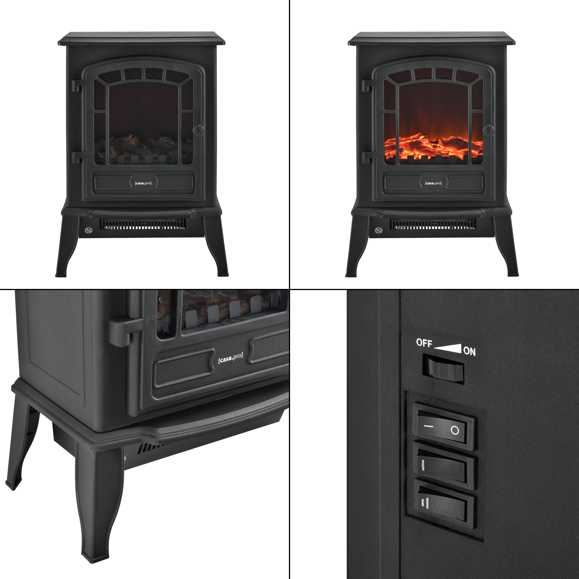 Elektrischer Kamin Elektro Kamin Ofen Heizung Heizlüfter Feuereffekt