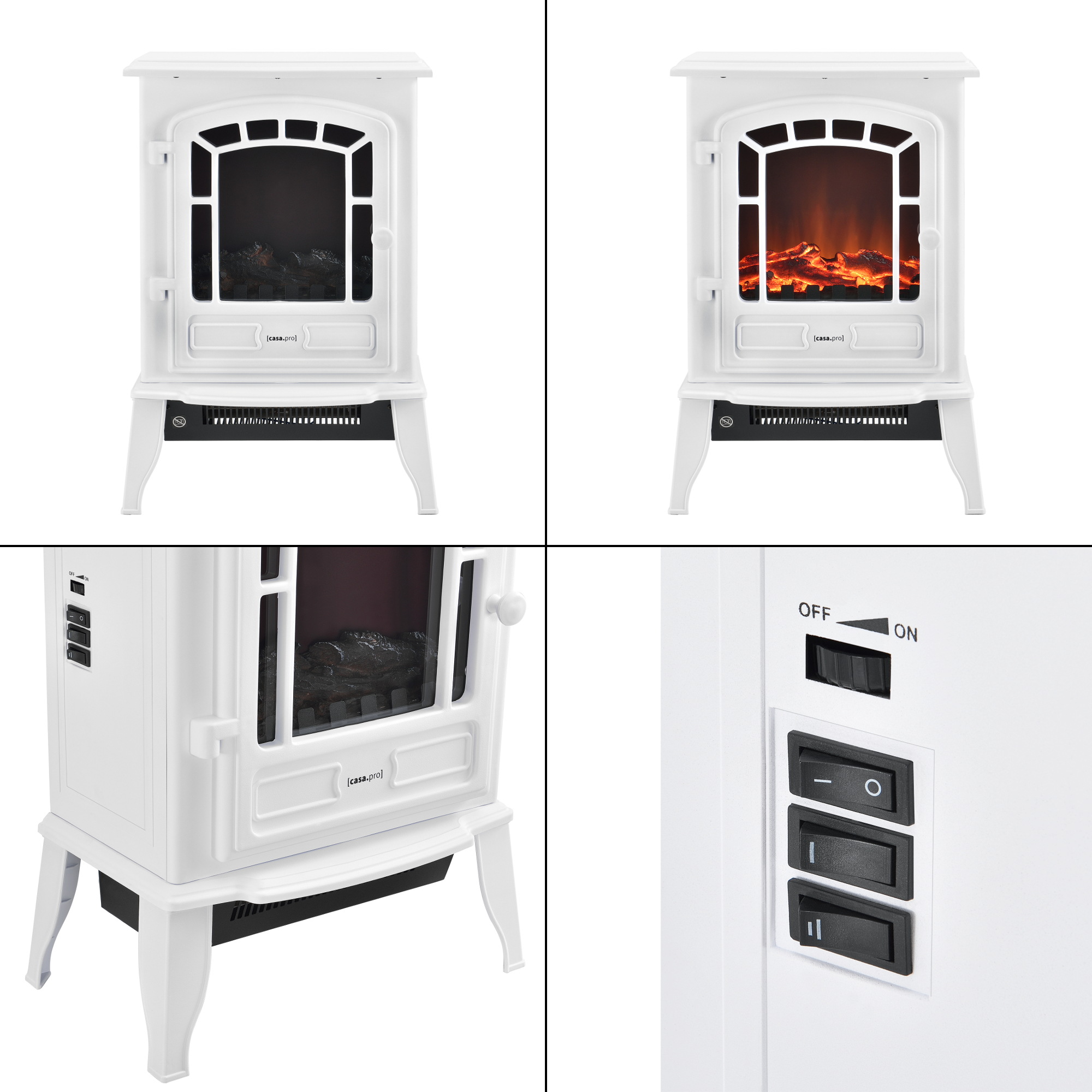 Kamin Elektrokamin Elektrischer Kaminofen Feuereffekt Heizung Heizer