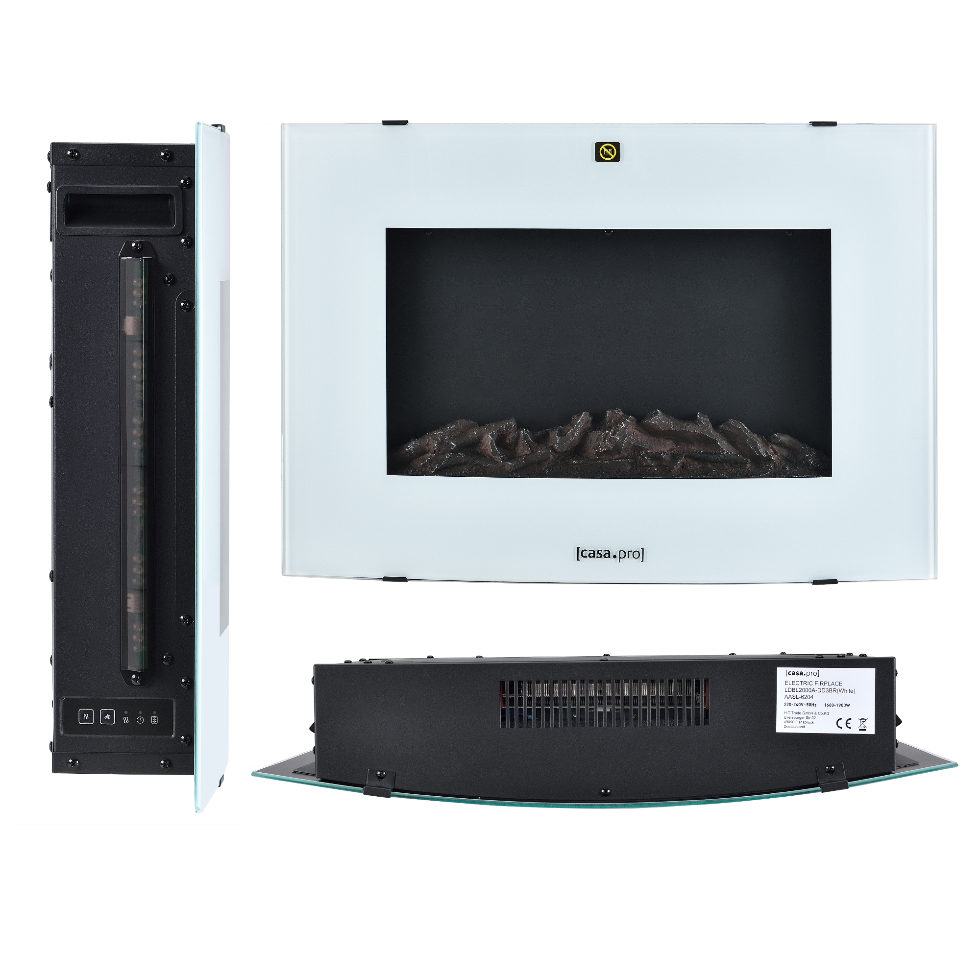 B-WARE ELEKTRISCHER KAMIN WOHNZIMMER KAMIN OFEN HEIZUNG HEIZ LÜFTER