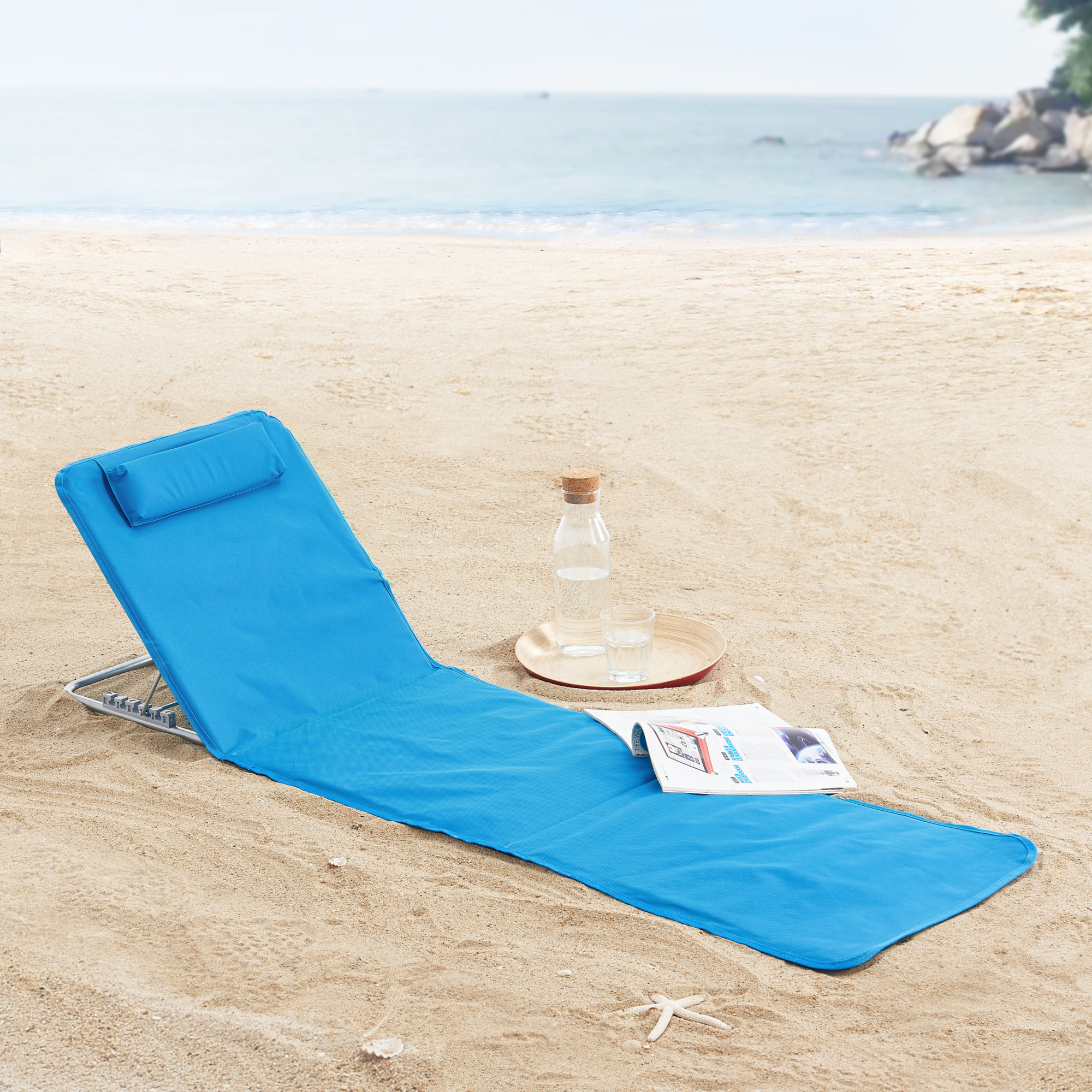 Set Cellorigo 2 Materassini Prendisole Pieghevoli incl Borsa di Trasporto - Blu [en.casa]