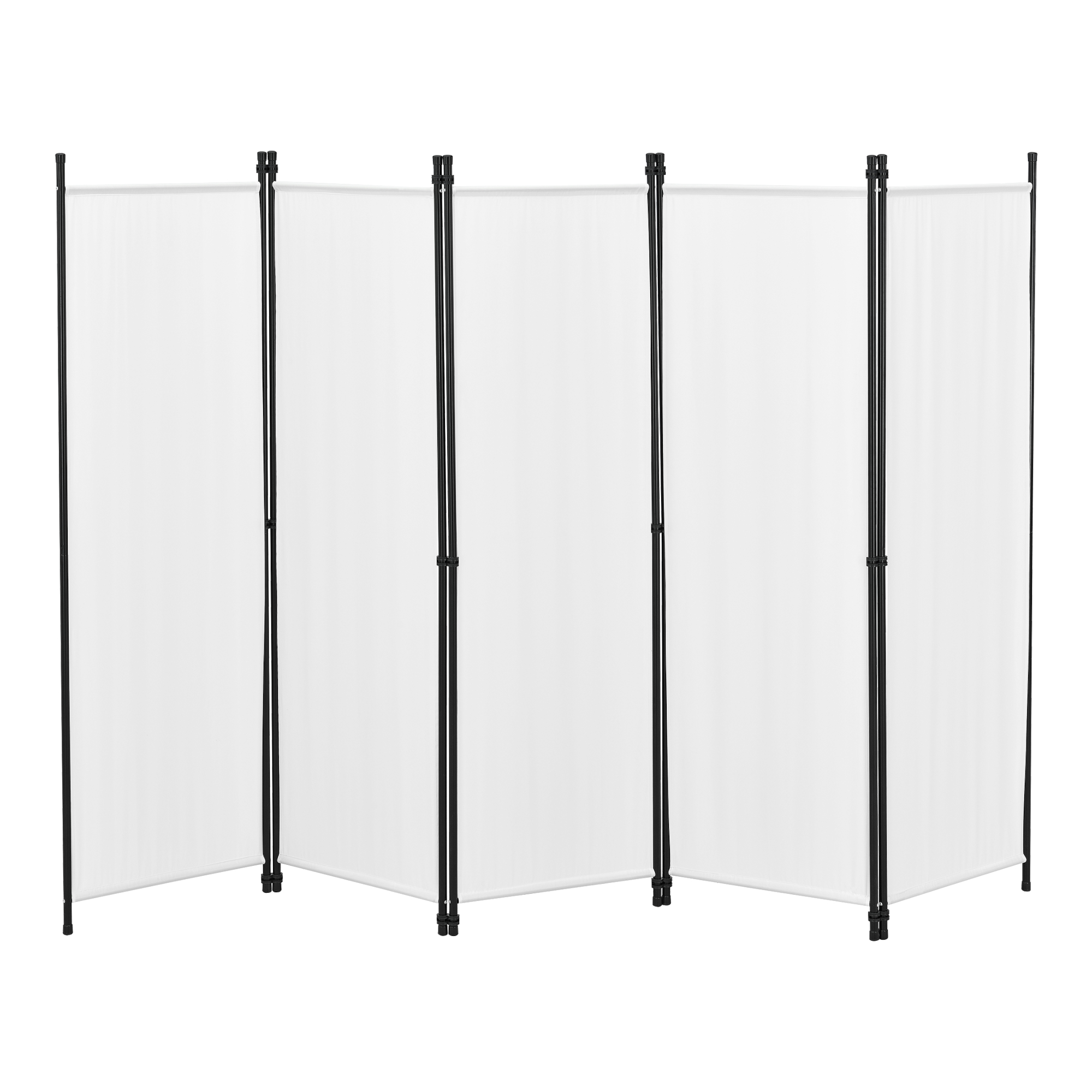 Paravento/Separè per Interni/Balcone, 171 x 250 cm (AxL) Divisorio a 5 Pannelli per Camera da Letto/Studio Medico -