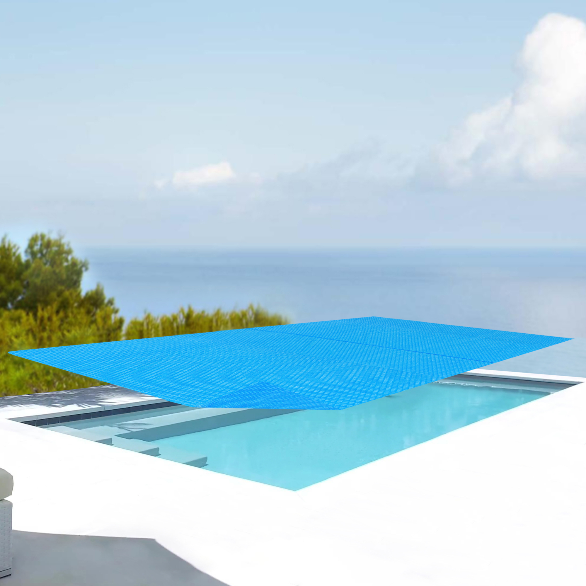 Telo di Copertura per Piscine Rettangolari 450 x 220 cm Telone Estivo Galleggiante [en.casa]
