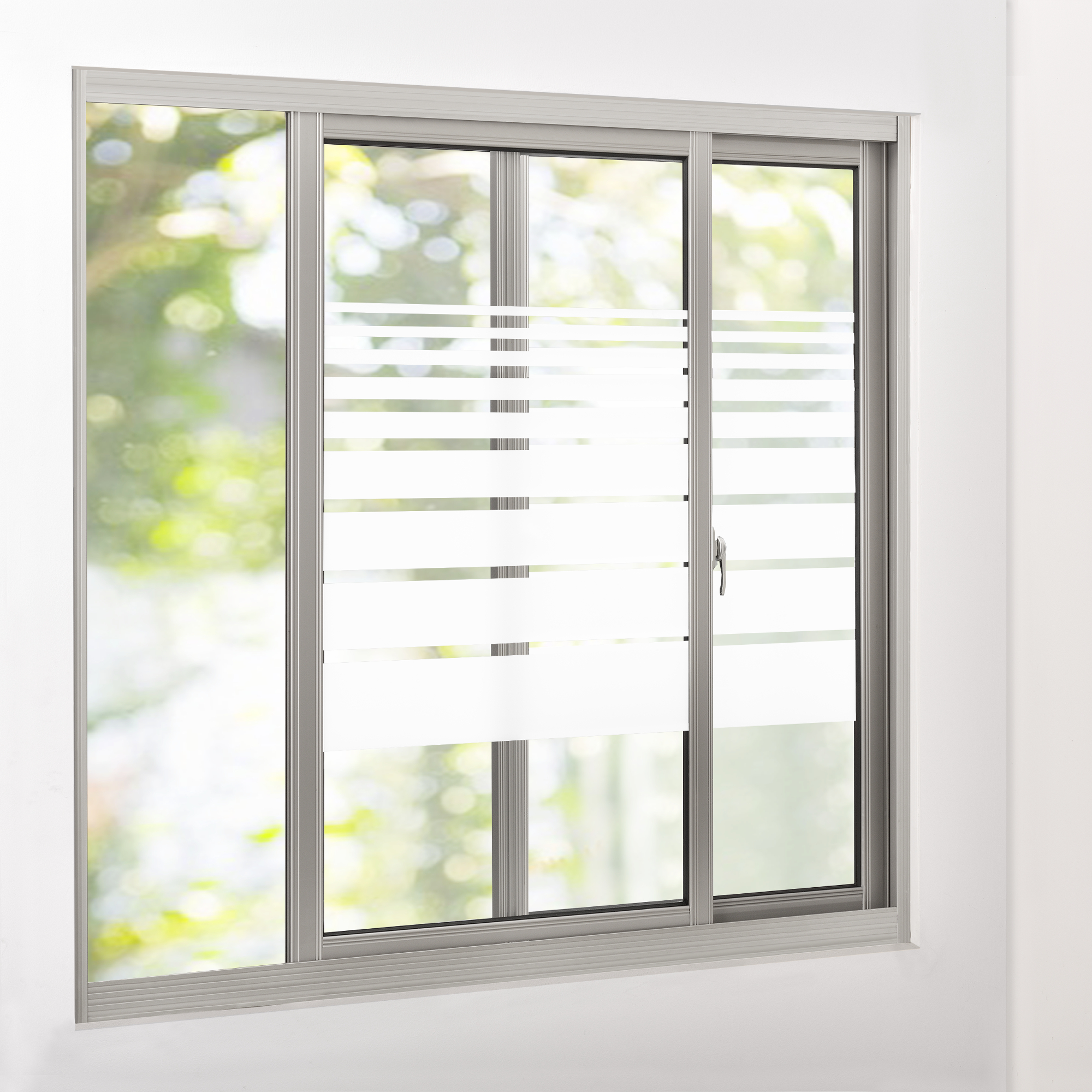 [casa.pro]® Sichtschutzfolie Milchglas Linien - 67,5 cm x 1 m