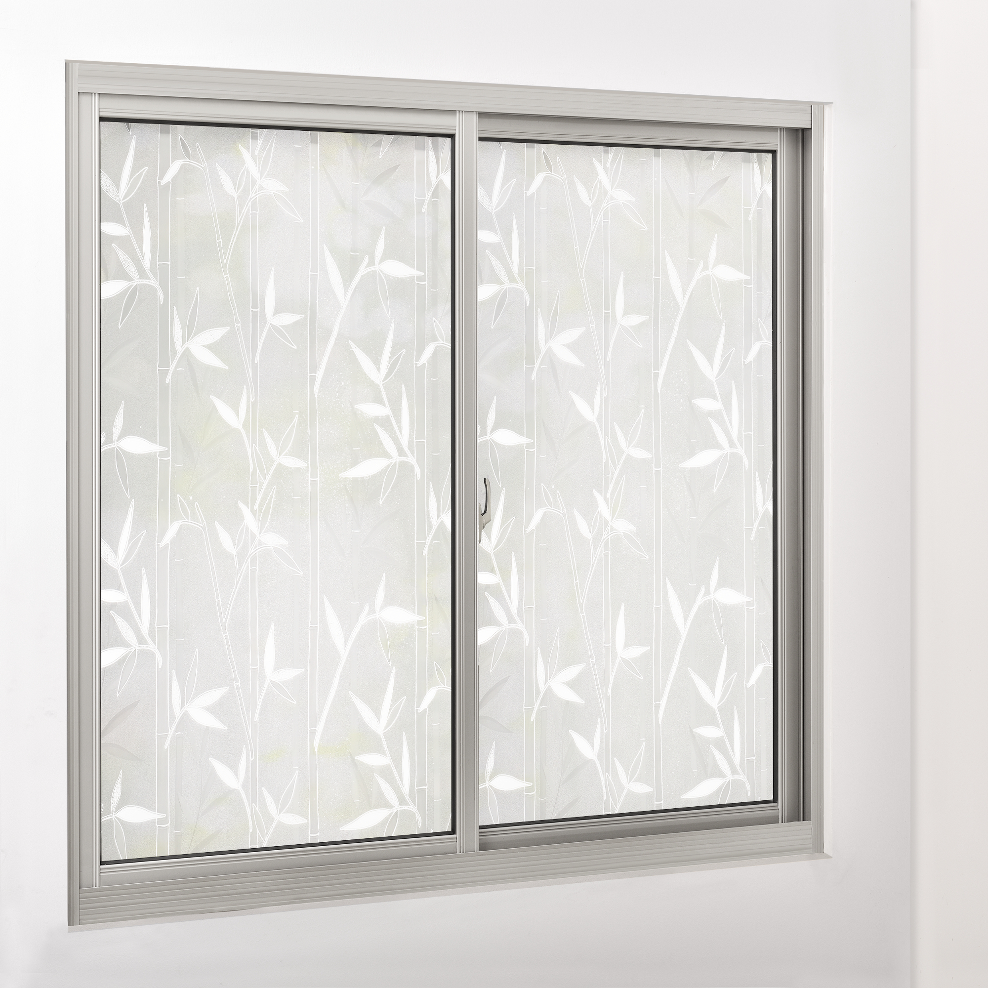 casa.pro 100 cm x 1 m ® Sichtschutzfolie Milchglas Bambus statisch Fenster