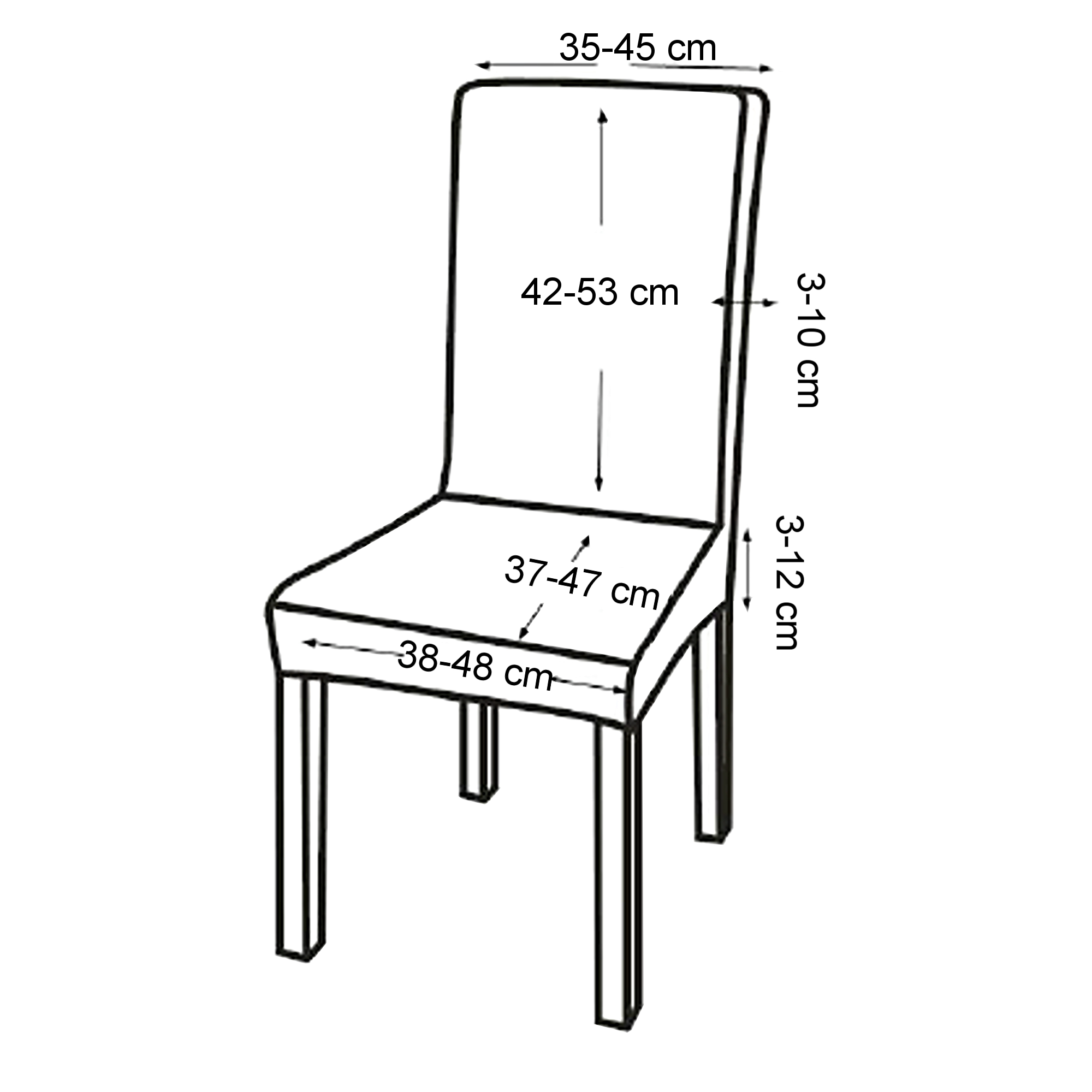 Neu Haus 4 6x Stuhlhusse 42 53cm Stretchhussen Stuhlbezuge