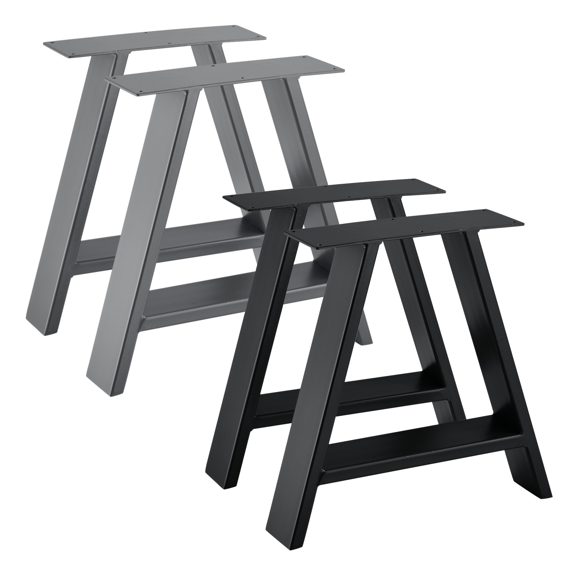 Homtone 2 Stück Tischbein Tischgestell Tischkufen Set Schmiedeeiserne für DIY Sitzbank Gestell Beine Couchtisch Schwarz X-Form H:40cm