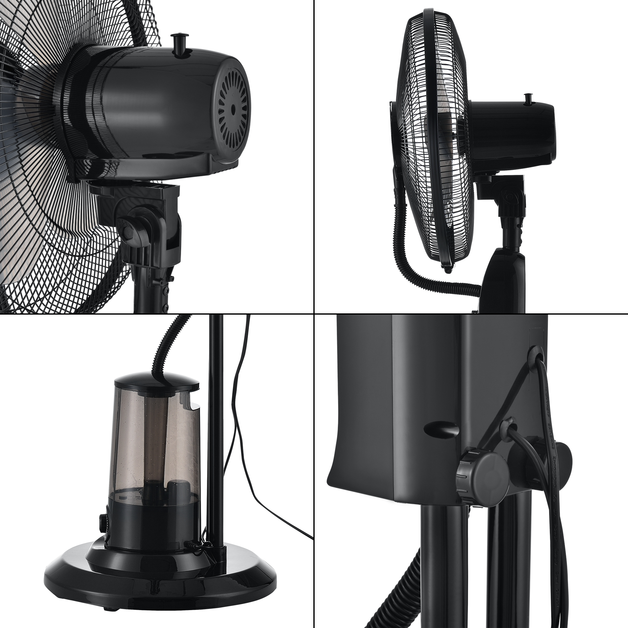 MS Point Standventilator Mit Luftbefeuchtung - Leise Abkühlung Für Heiße Tage