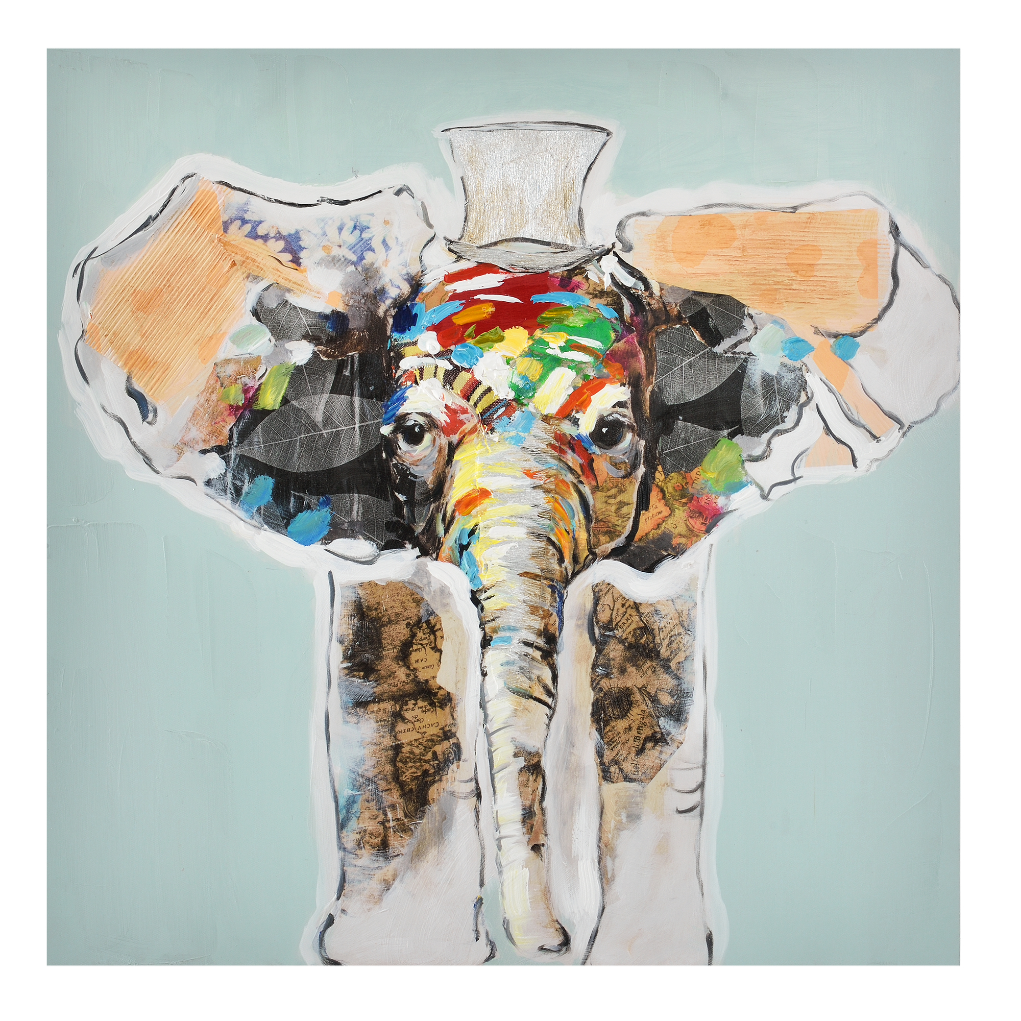 3D Wand Elefant Tier Natur Bild Leinwand Abstrakte Kunst Bilder Wandbilder D0852
