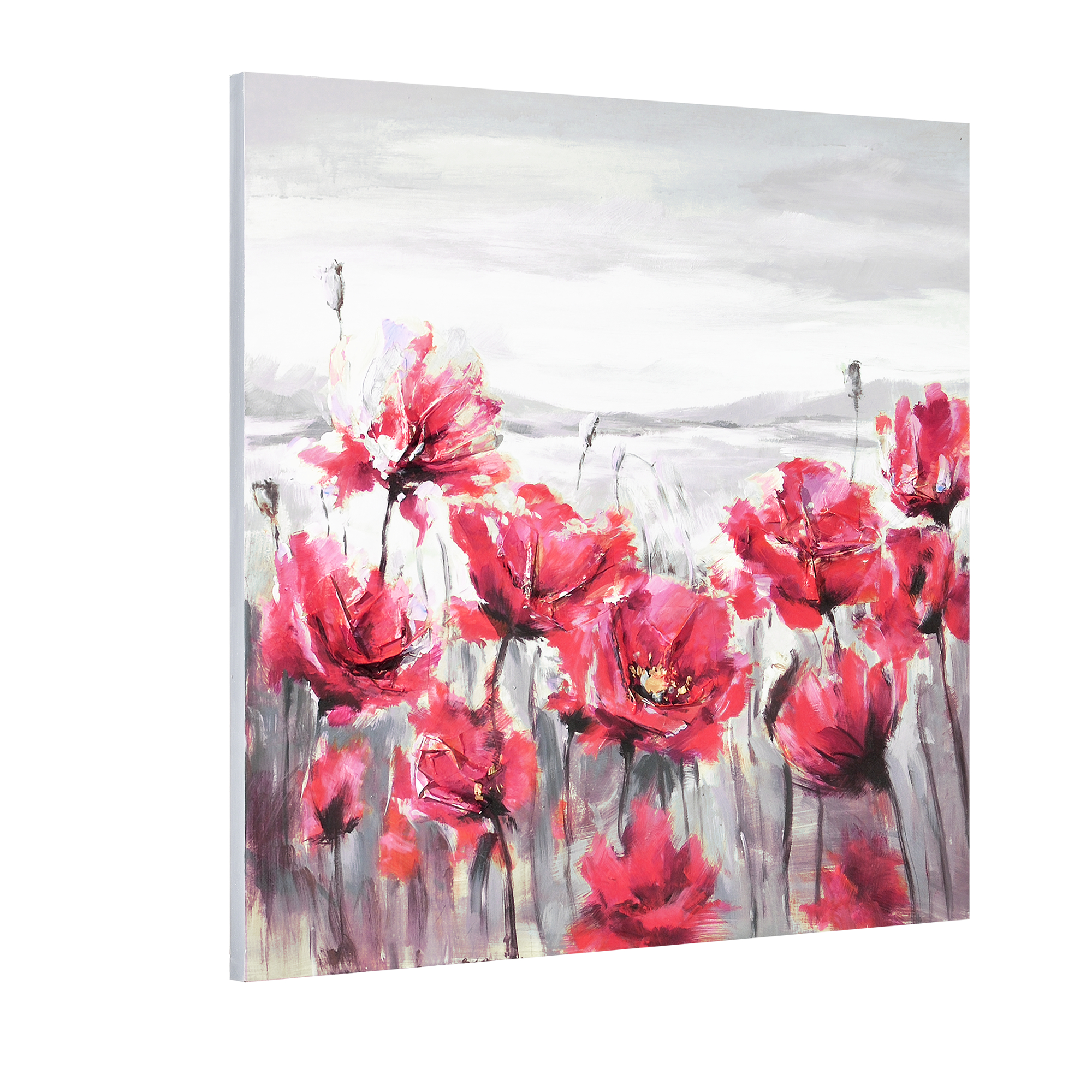 Gemälde mit Blumen-90x60cm-Handgemalt Leinwand Signiert G00131 