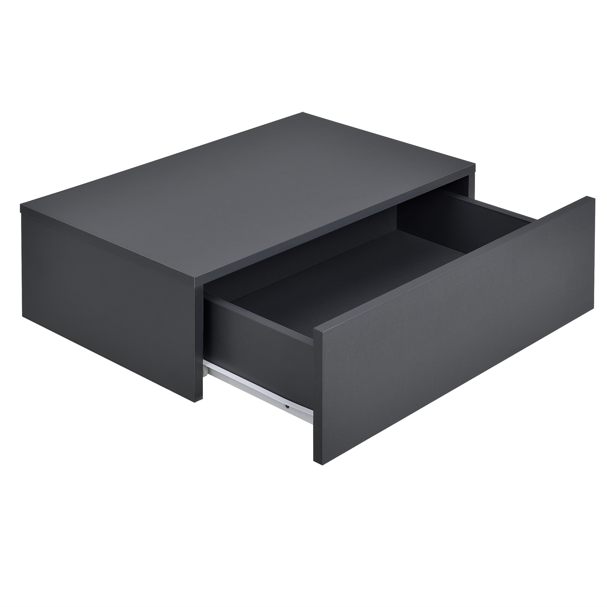 en.casa] Wandregal + Schublade Dunkelgrau Hängeregal Wand Regal Ablage Schrank