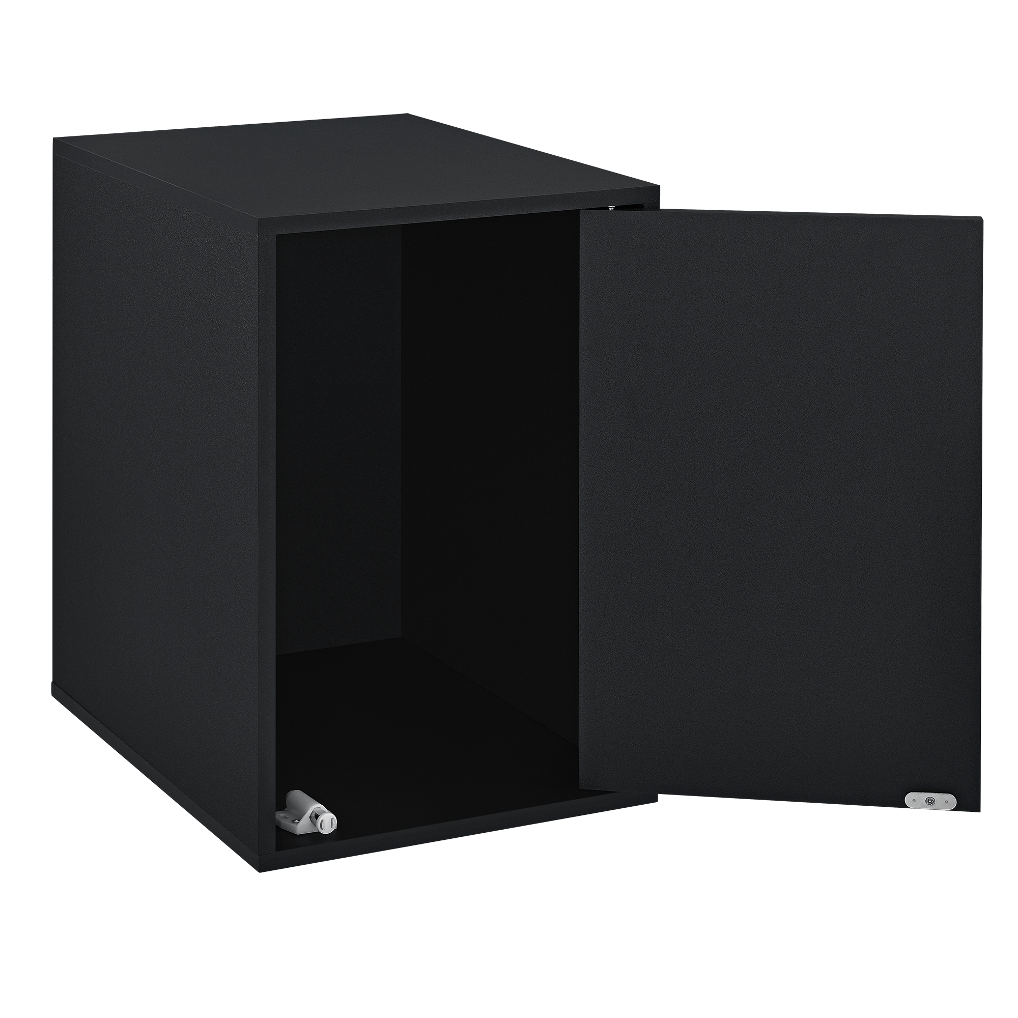 [en.casa]® Hängeschrank 30x45x40cm Schwarz Wandschrank Schrank