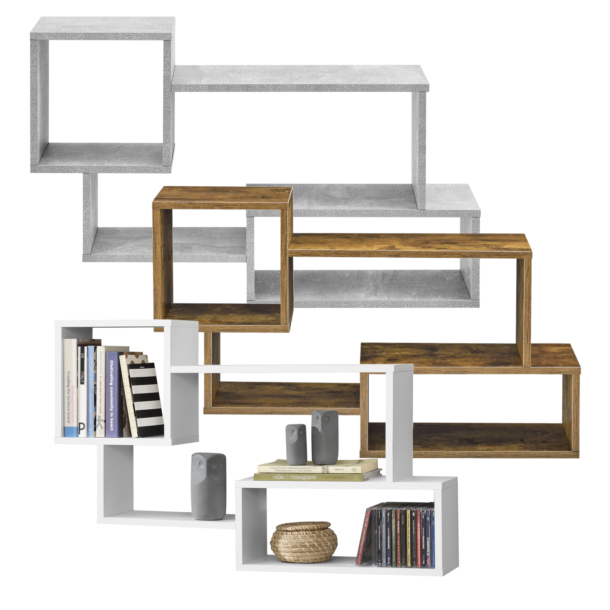 Wandregal Cube Dekoregal Hängeregal Schweberegale Wandboard Bücherregal 3er Set Wandregal Cube Dekoregal Hängeregal Schweberegale Wandboard Bücherregal 3er Set