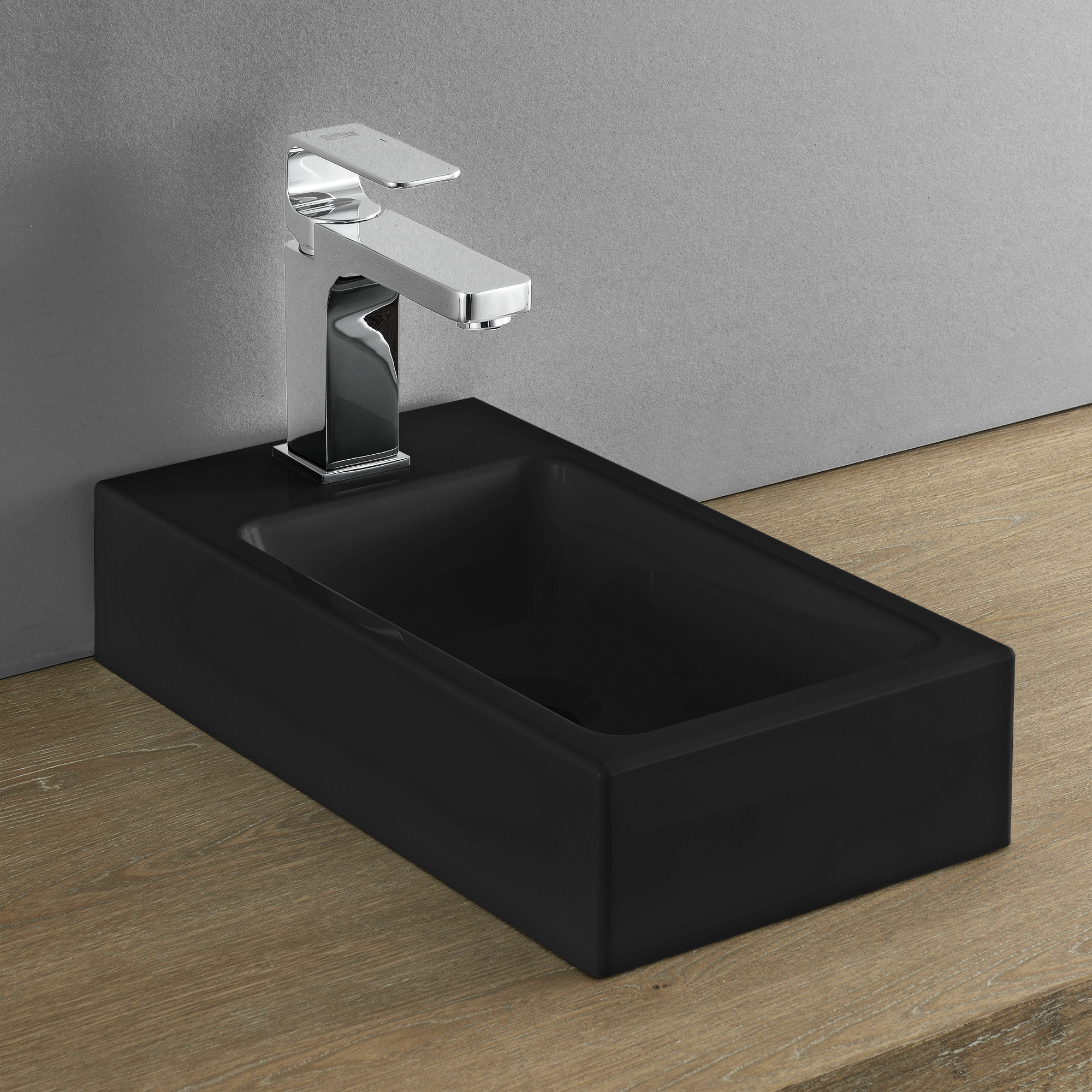 [neu.haus]® Waschbecken weiß schwarz Aufsatzwaschbecken Handwaschbecken