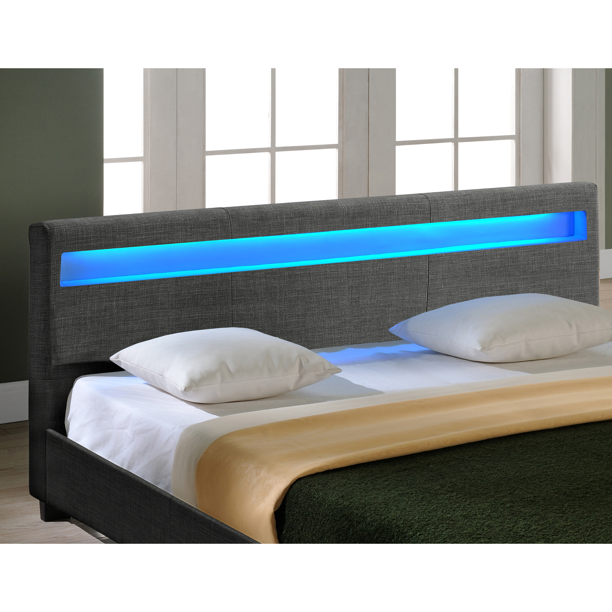 Paolo Collaner Designer Bett Polsterbett Lederbett Bettgestell Wasserbett Amour White