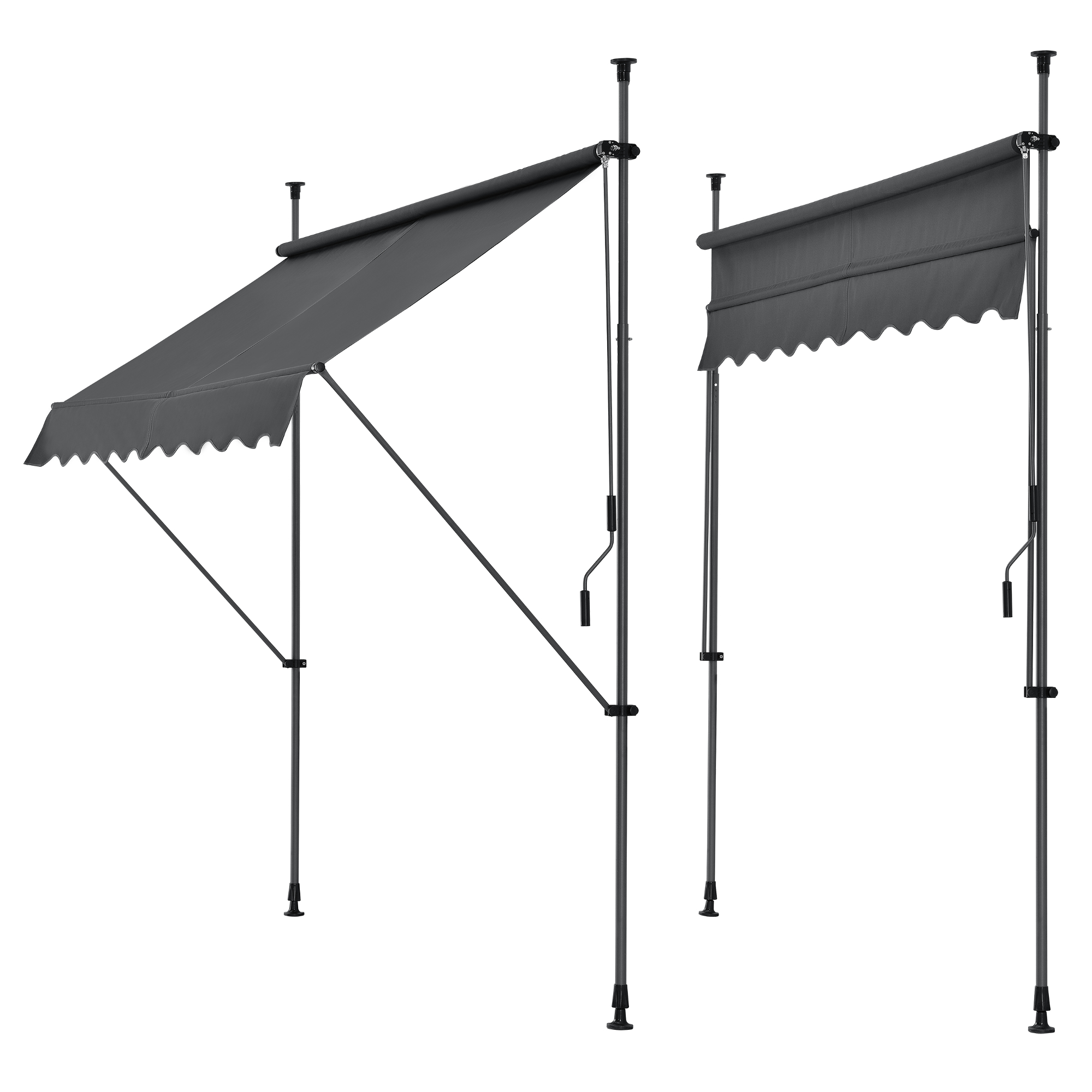 pro.tec® Klemmmarkise 200300cm Markise Balkonmarkise Sonnenschutz
