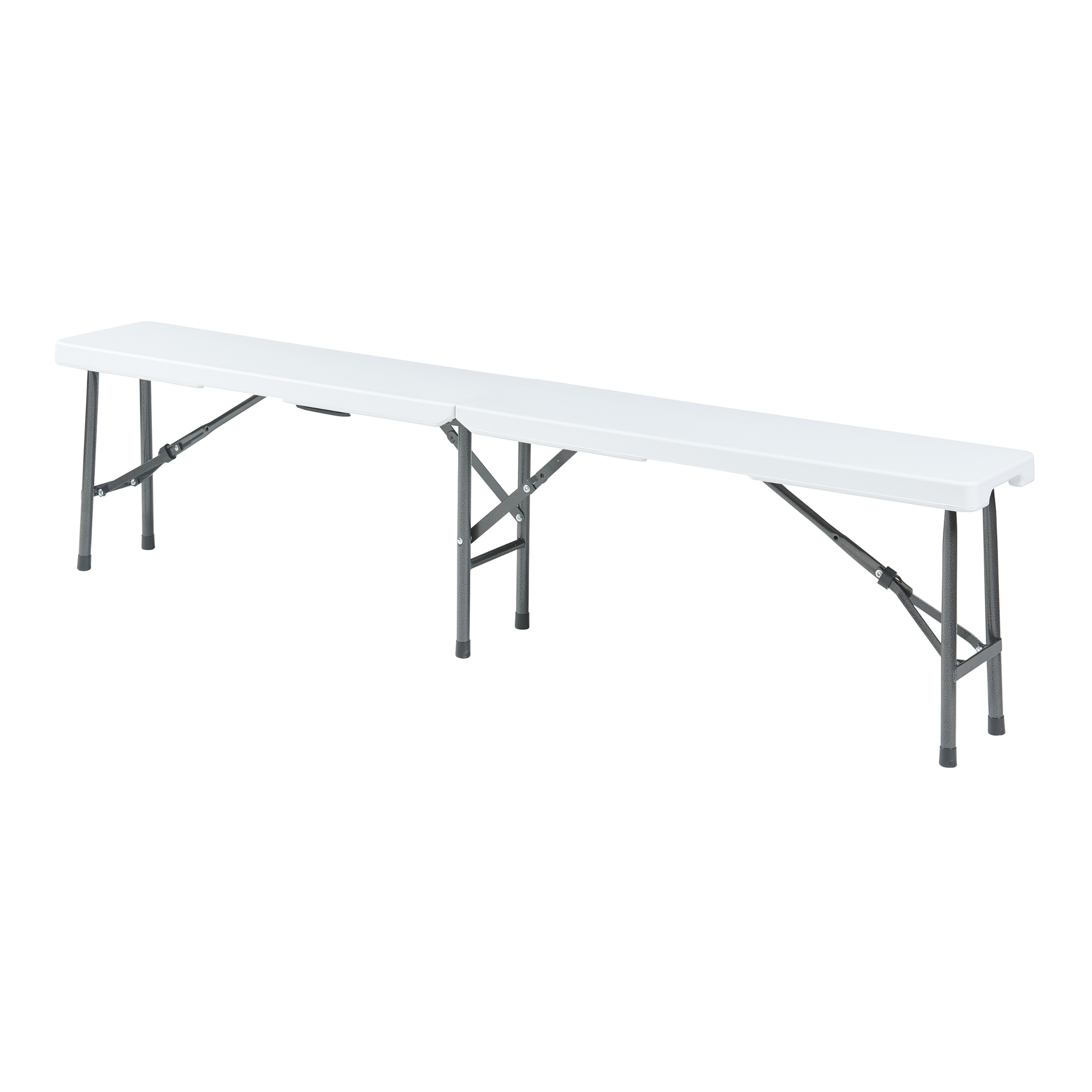 Set di 2 Panche Pieghevoli Ljusnarsberg 180 x 25 x 43 cm Bianco [en.casa]