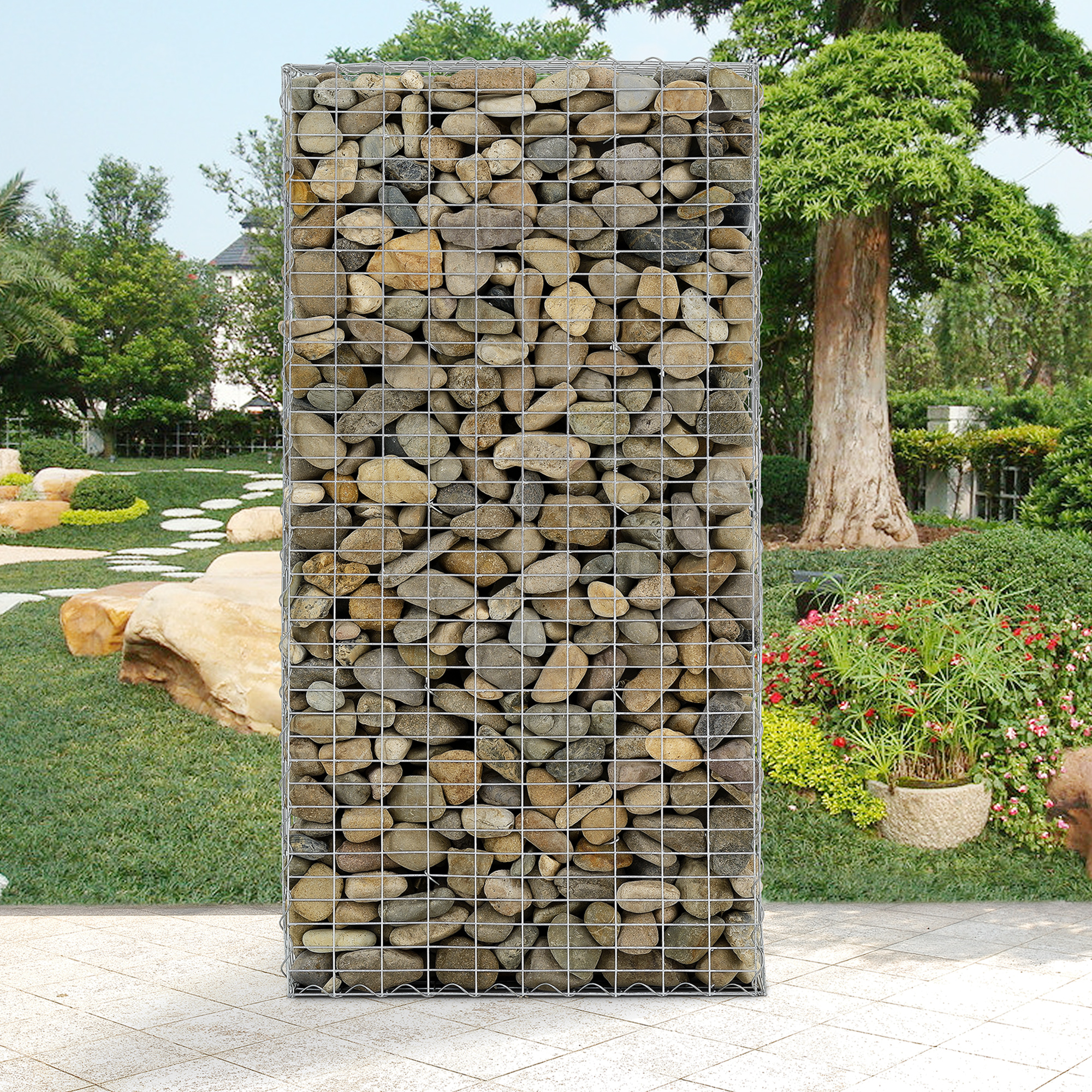5 Stück Gabione je 200x100x30cm Steingabione Mauer Wand Drahtkorb ... 5 Stück Gabione je 200x100x30cm Steingabione Mauer Wand Drahtkorb ...