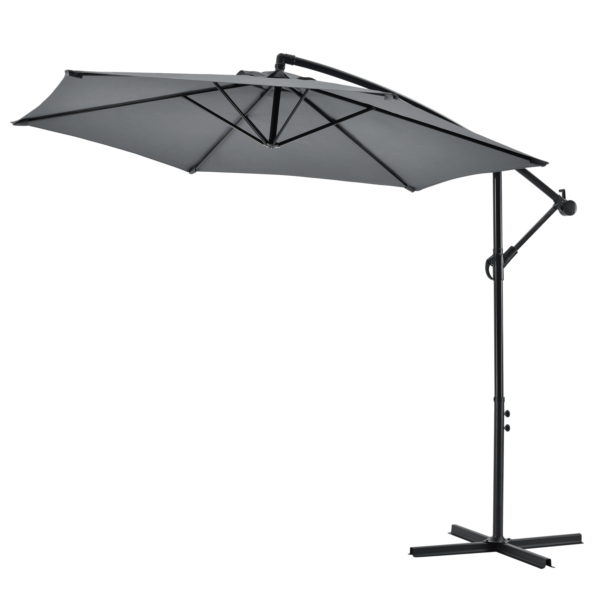 [casa.pro] Závesný slnečník ABSA-7301 sivý Ø 270 cm