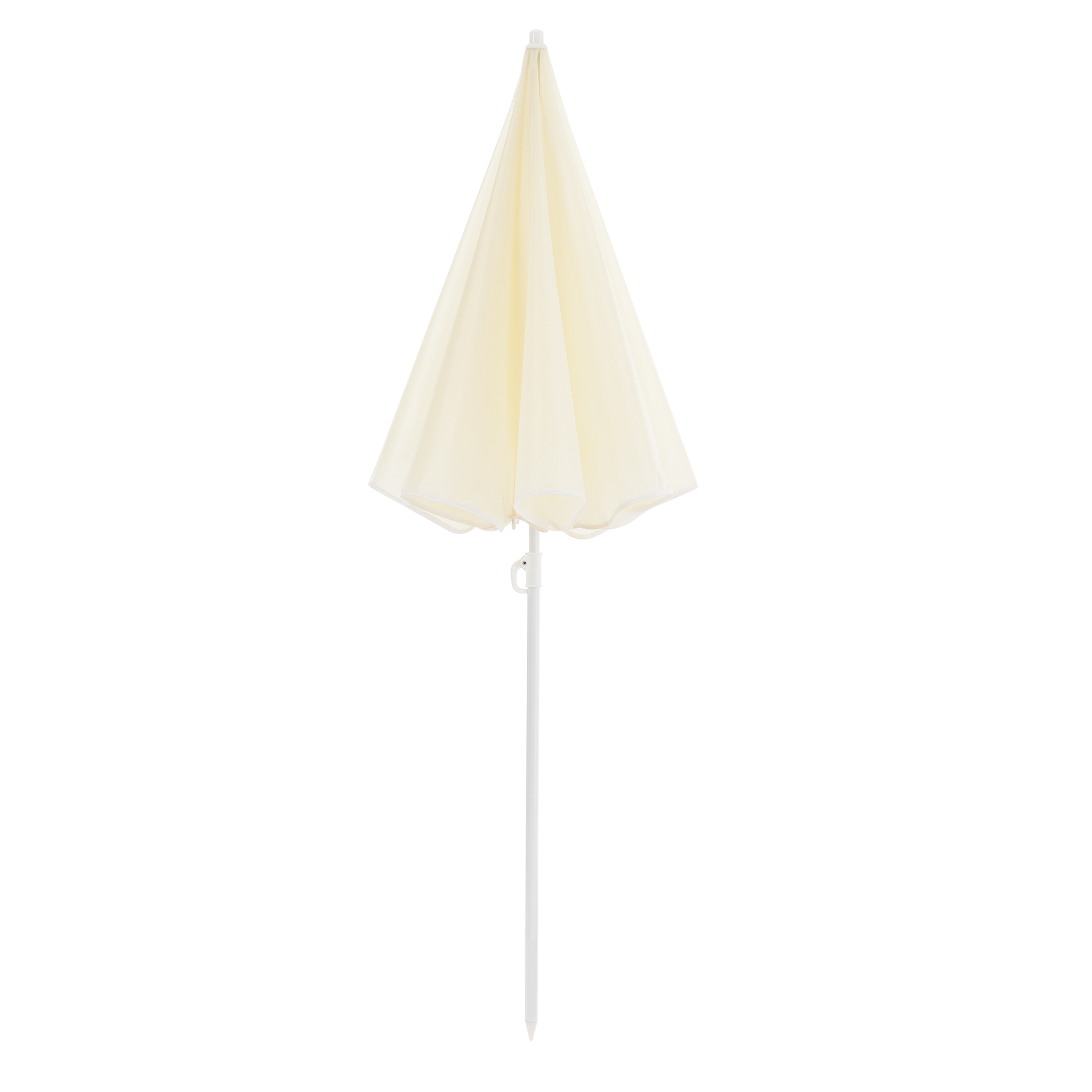 ® Strandschirm Ø140cm Creme Sonnenschirm Schirm Gartenschirm UV Schutz casa.pro