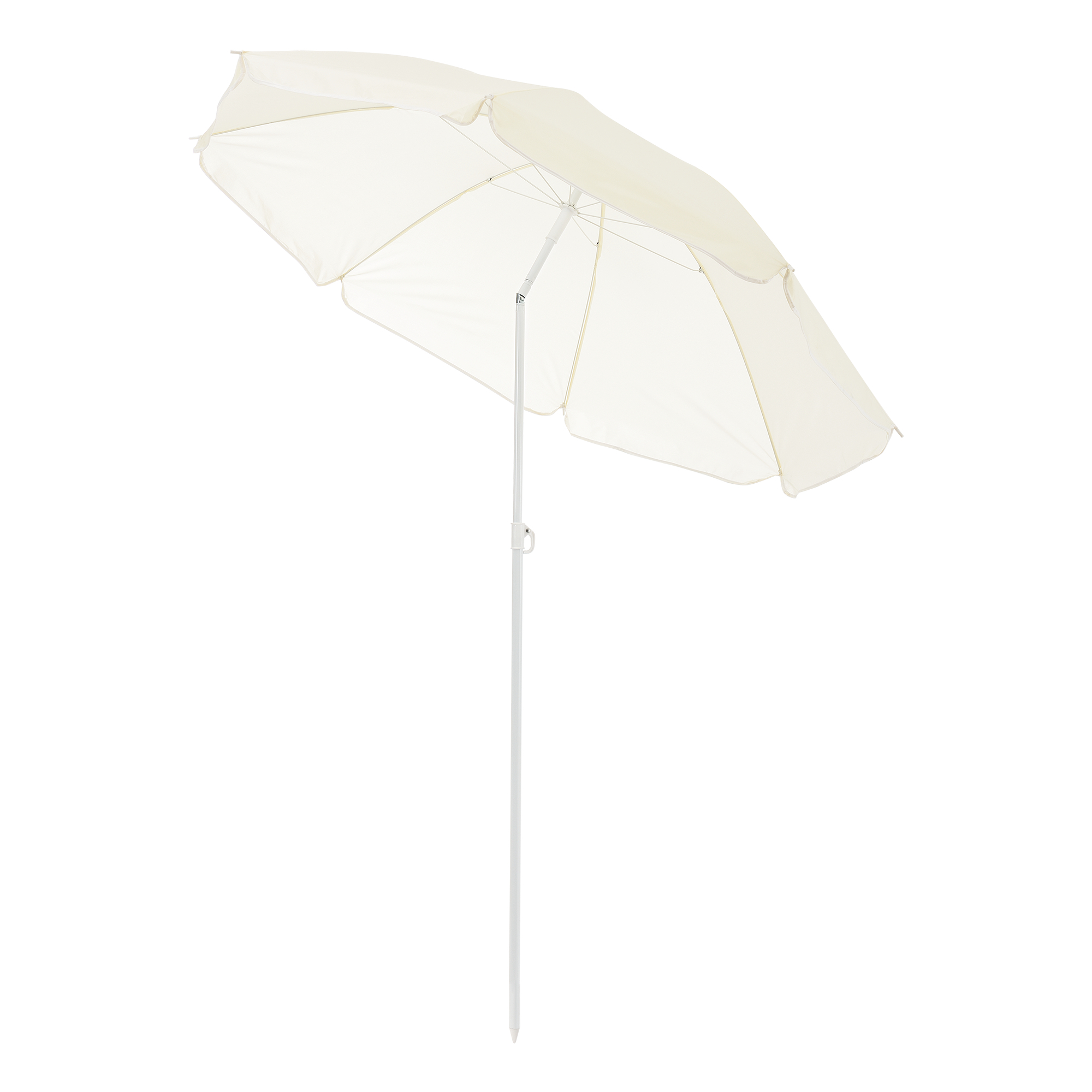 Strandschirm 180cm Creme Sonnenschirm Schirm Gartenschirm Knickgelenk casa.pro
