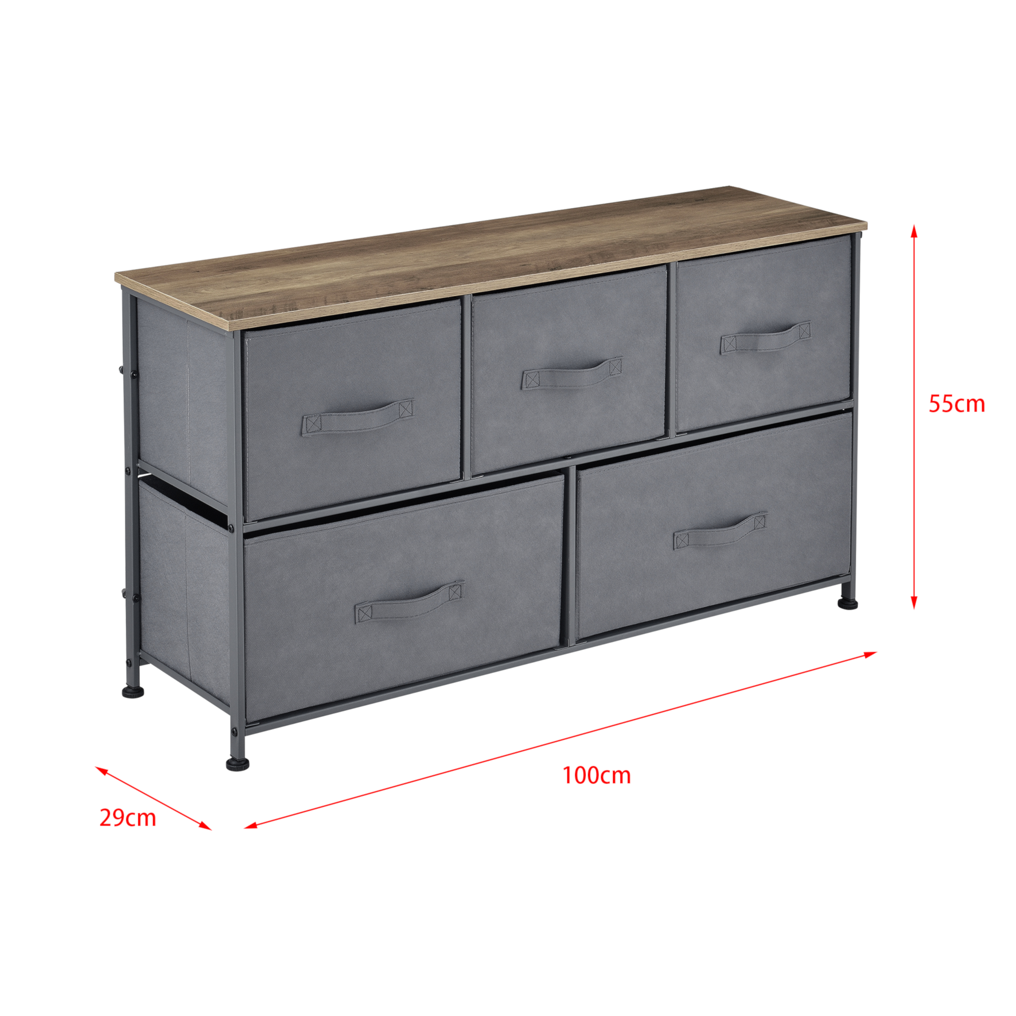 [pro.tec] Sideboard Konsole Kommode Wandschrank Wohnzimmerschrank Vlies