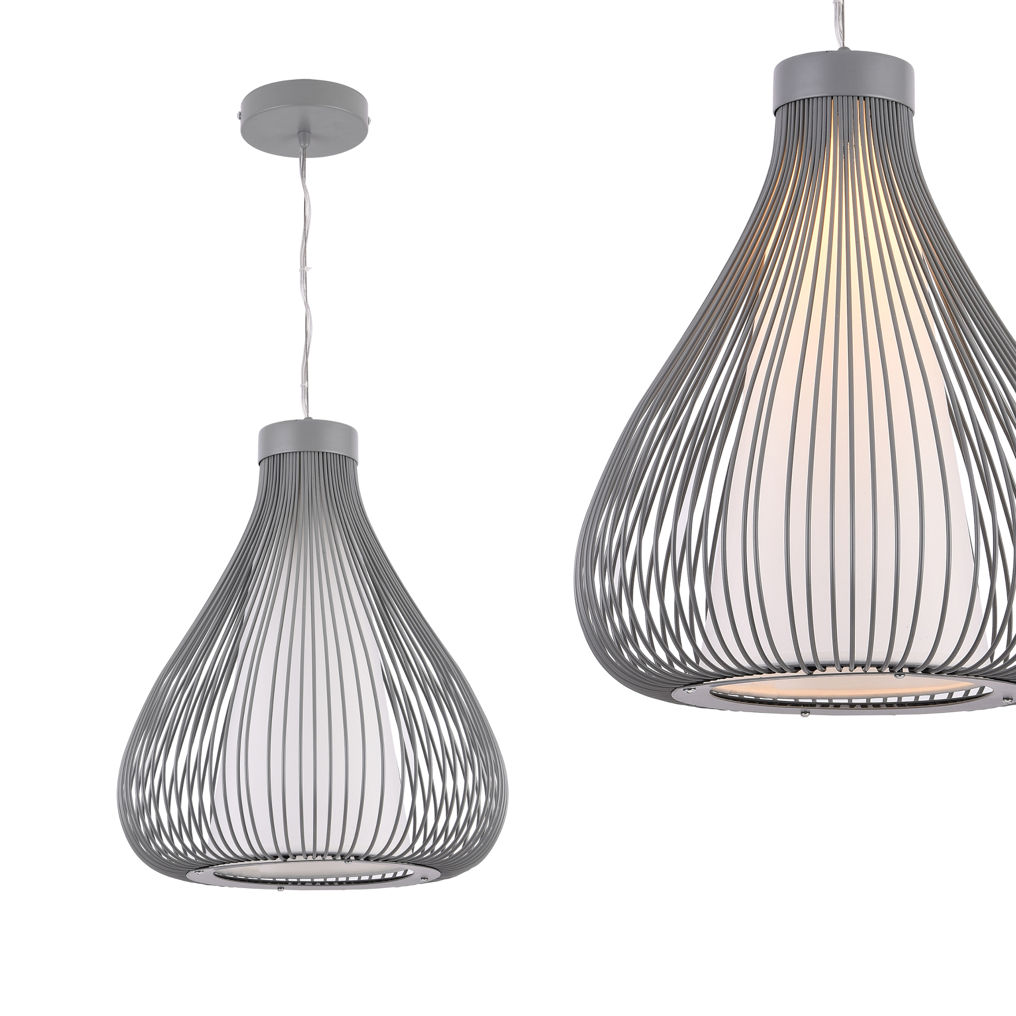 ® Deckenleuchte Metall Silber Ø26cm Hängeleuchte Leuchte Pendelleuchte lux.pro