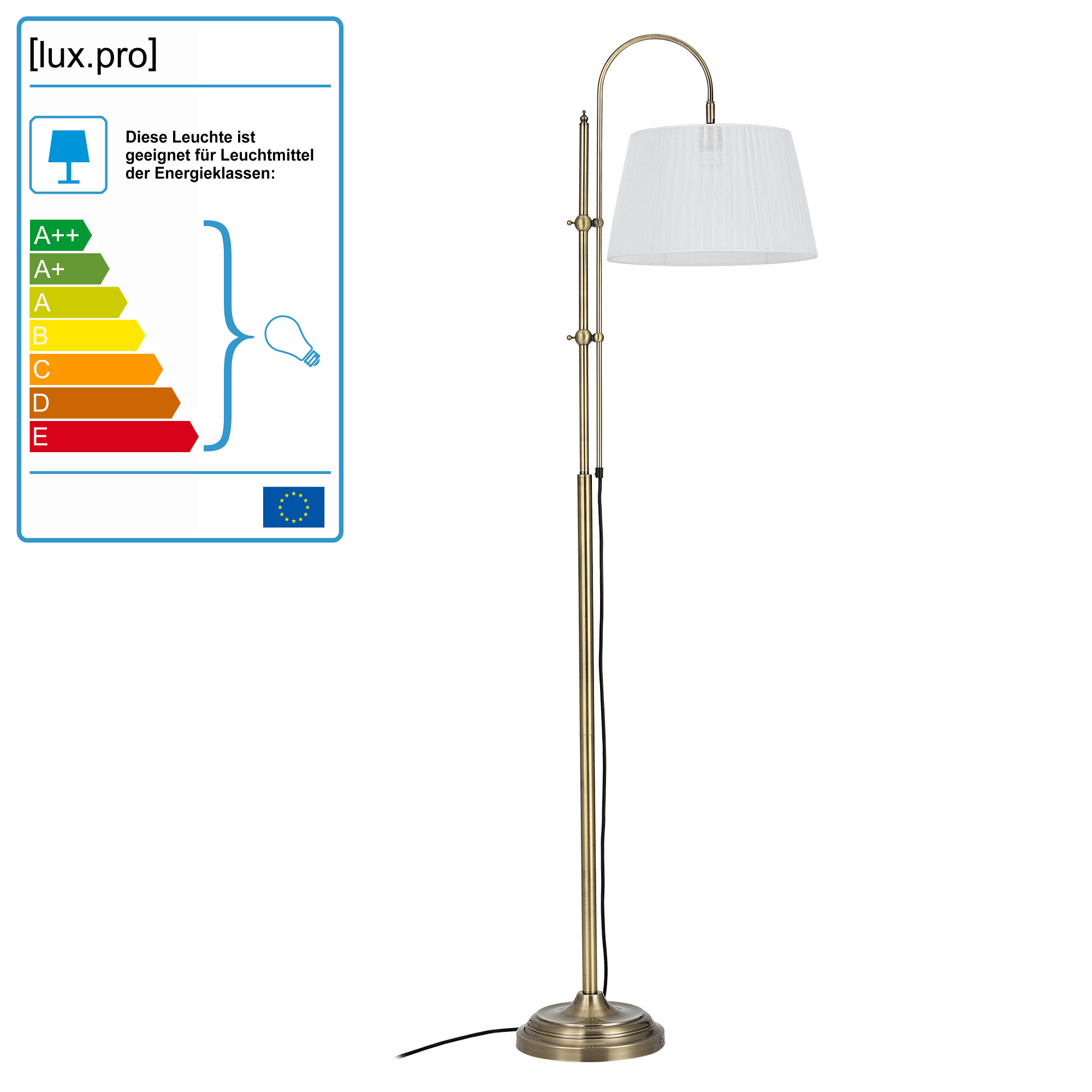 [lux.pro]® Stehleuchte Stehlampe Design Lampe Leuchte Standleuchte