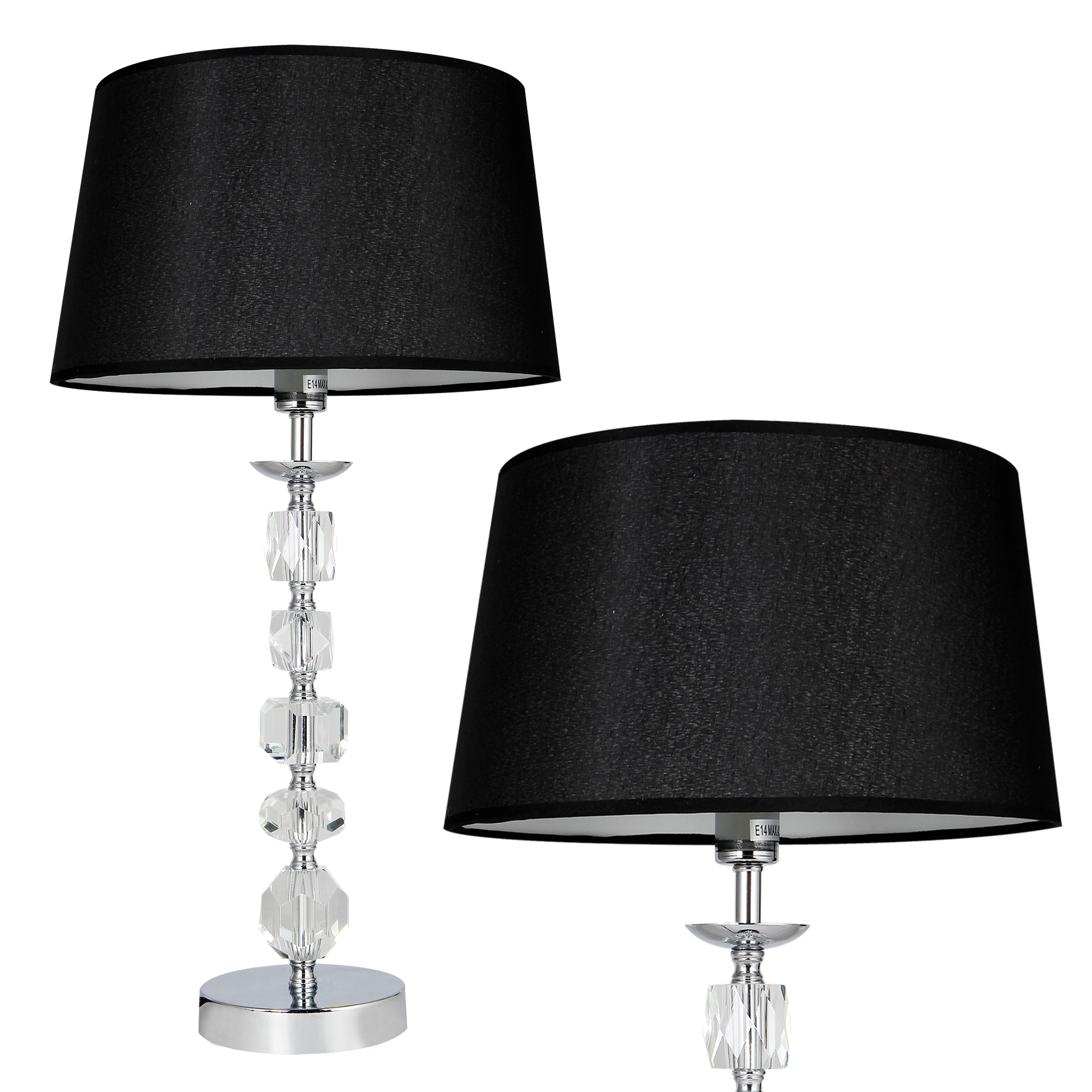 ® Große Tischleuchte lux.pro H52cm Ø36cm Tischlampe Tisch Lampe Leuchte Weiß