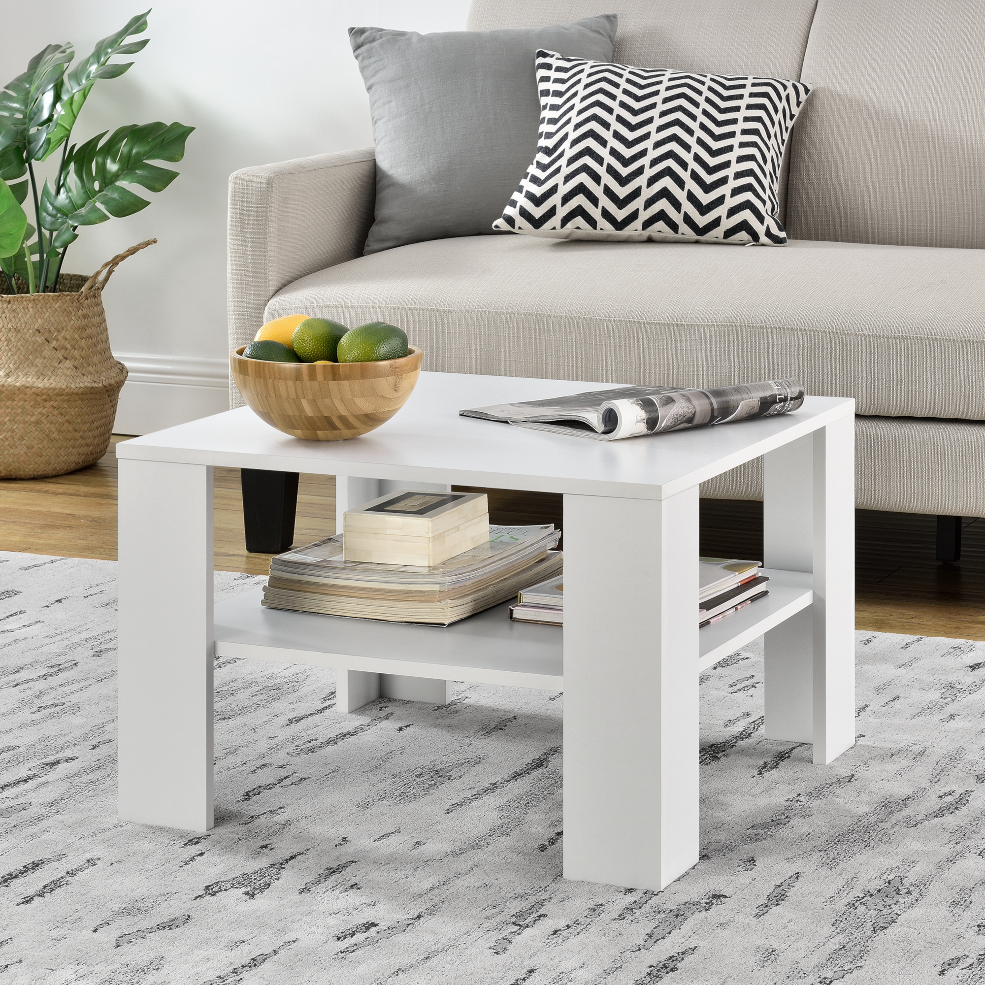En Casa Couchtisch Weiss Shabby Tisch Beistelltisch Wohnzimmertisch