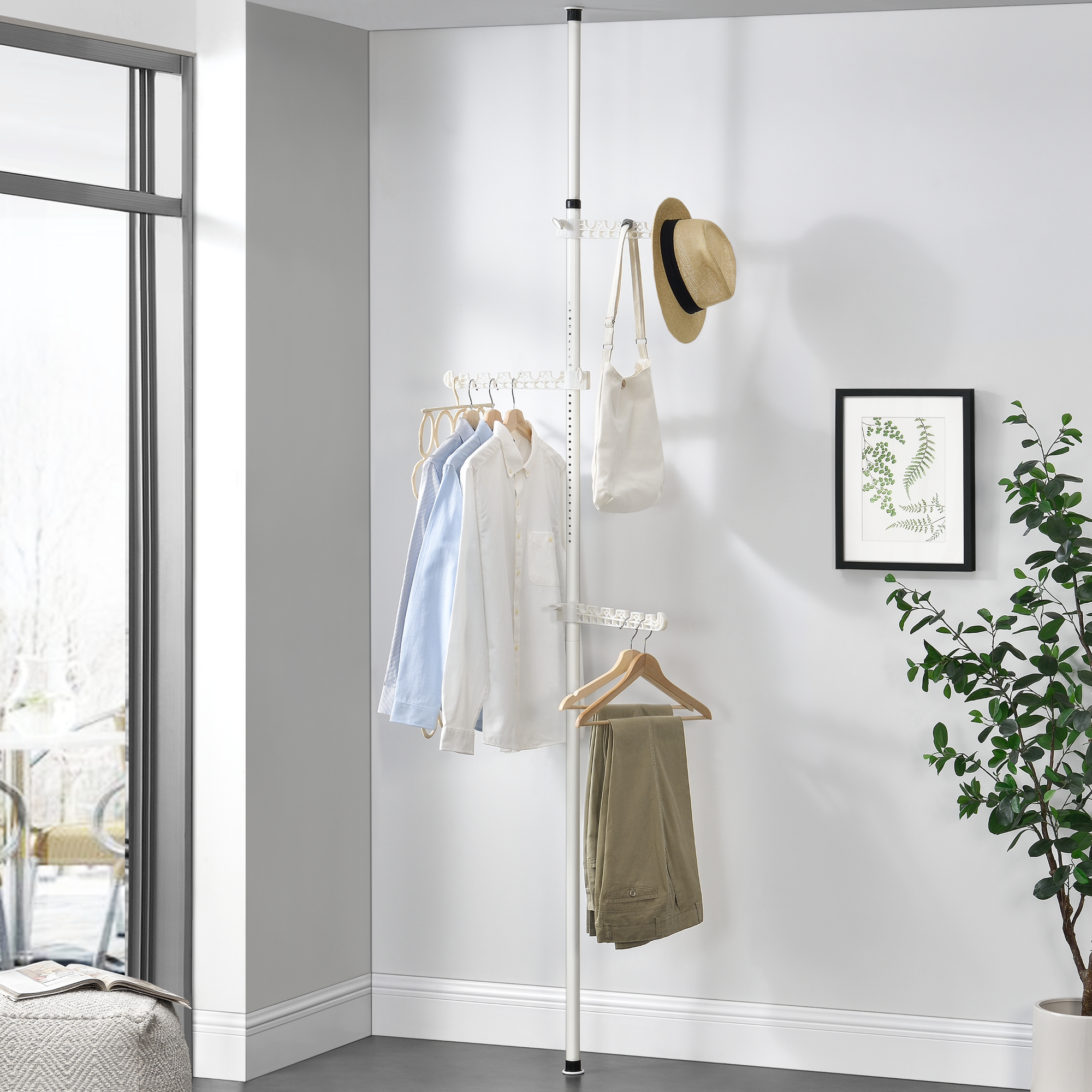 Teleskop Garderobe Kleiderstange Garderobenständer Kleiderschrank