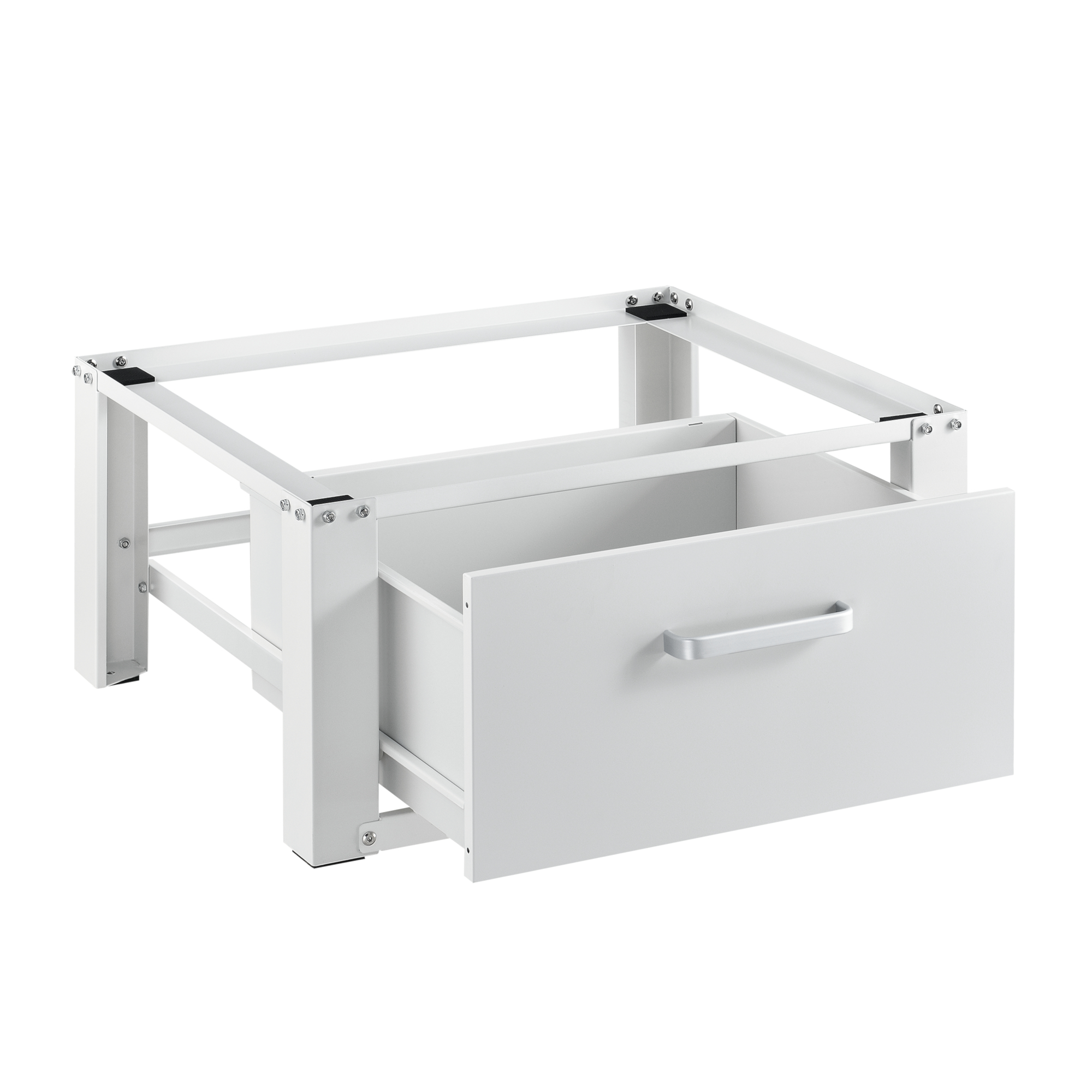 Washing Machine Pedestal Stand With Drawer 63x54x31 Cm Steel And