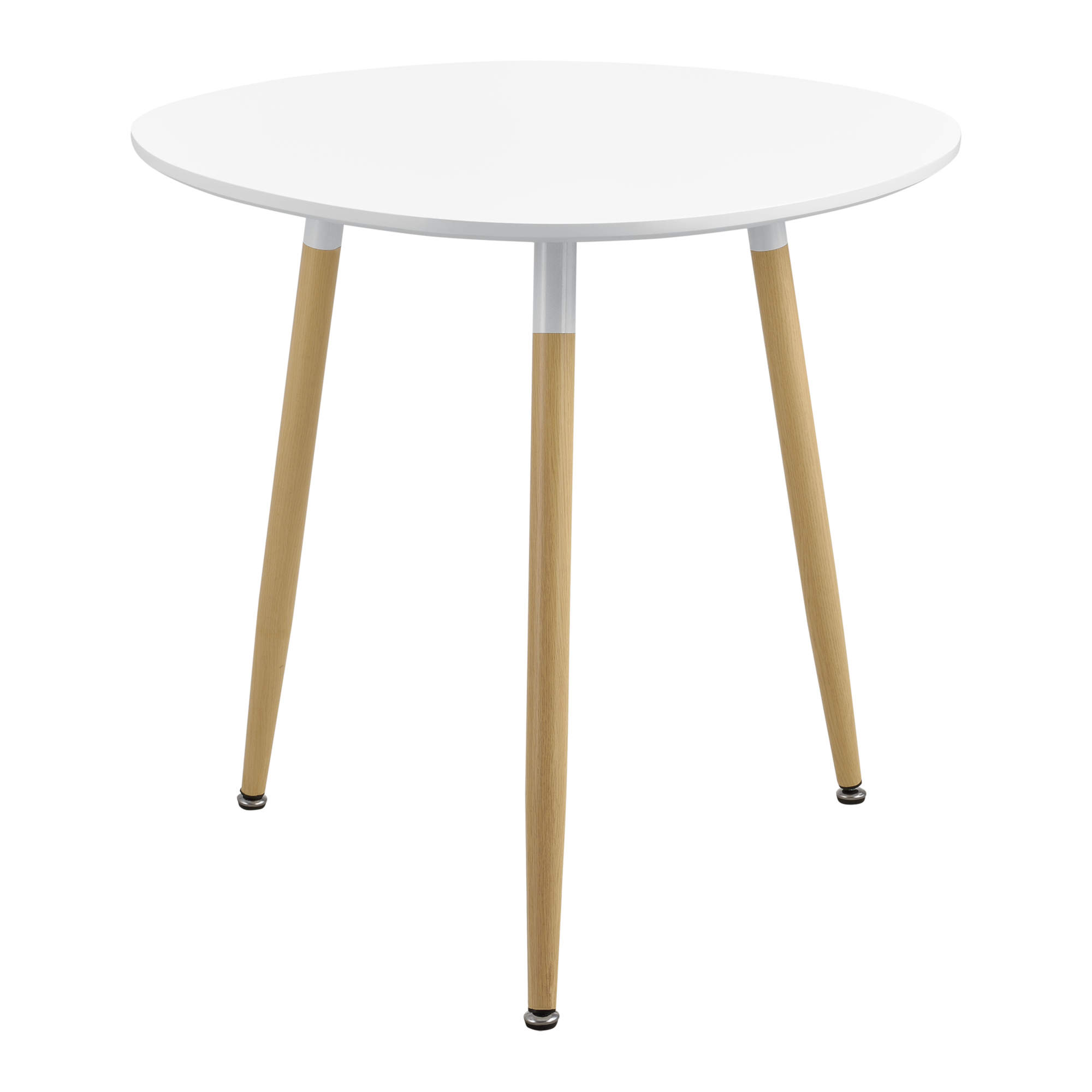 [en.casa] Esstisch 80x80x74cm Weiß Matt Buche Küchentisch Esszimmer