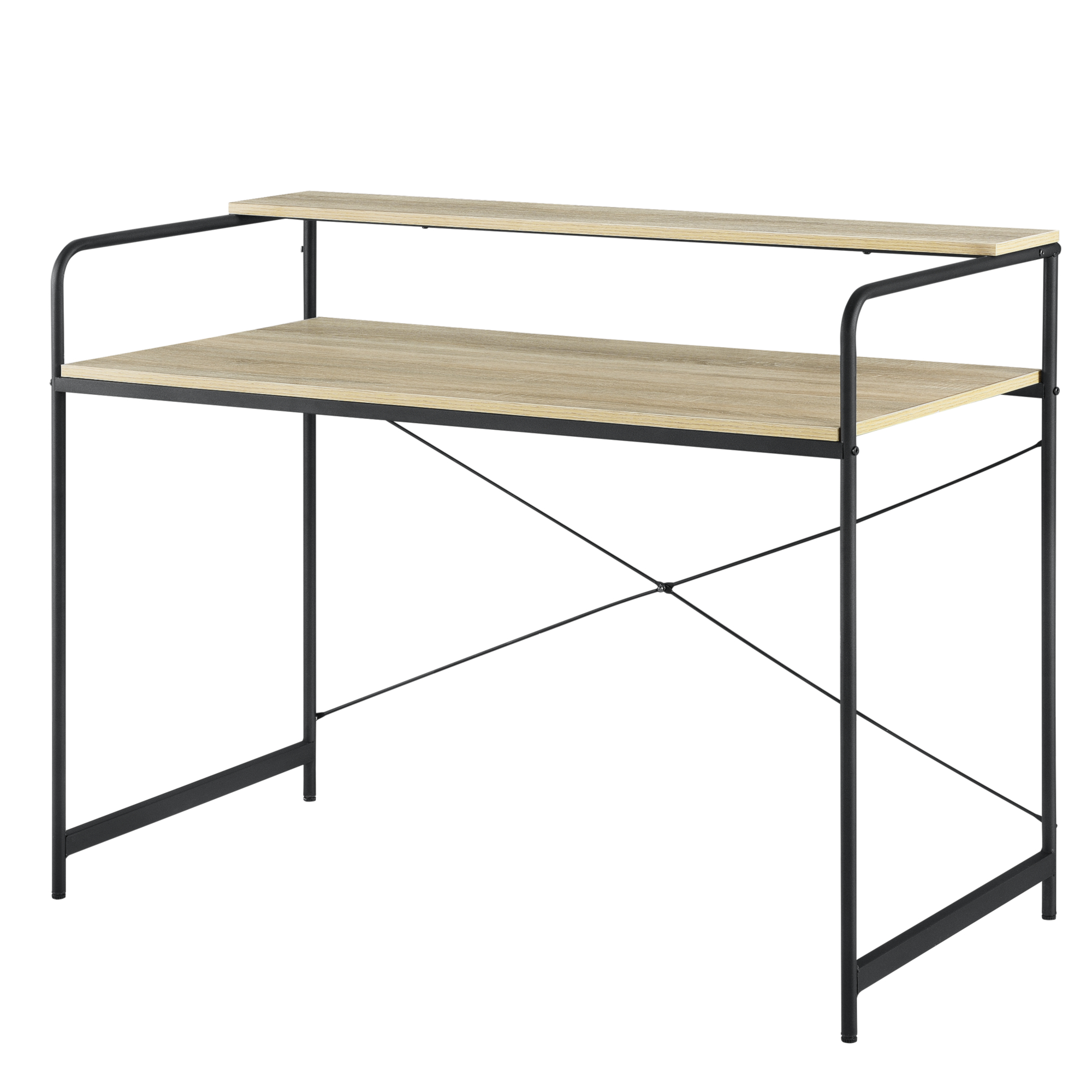 en.casa Schreibtisch Bürotisch Computertisch Arbeitstisch Ablage Regal