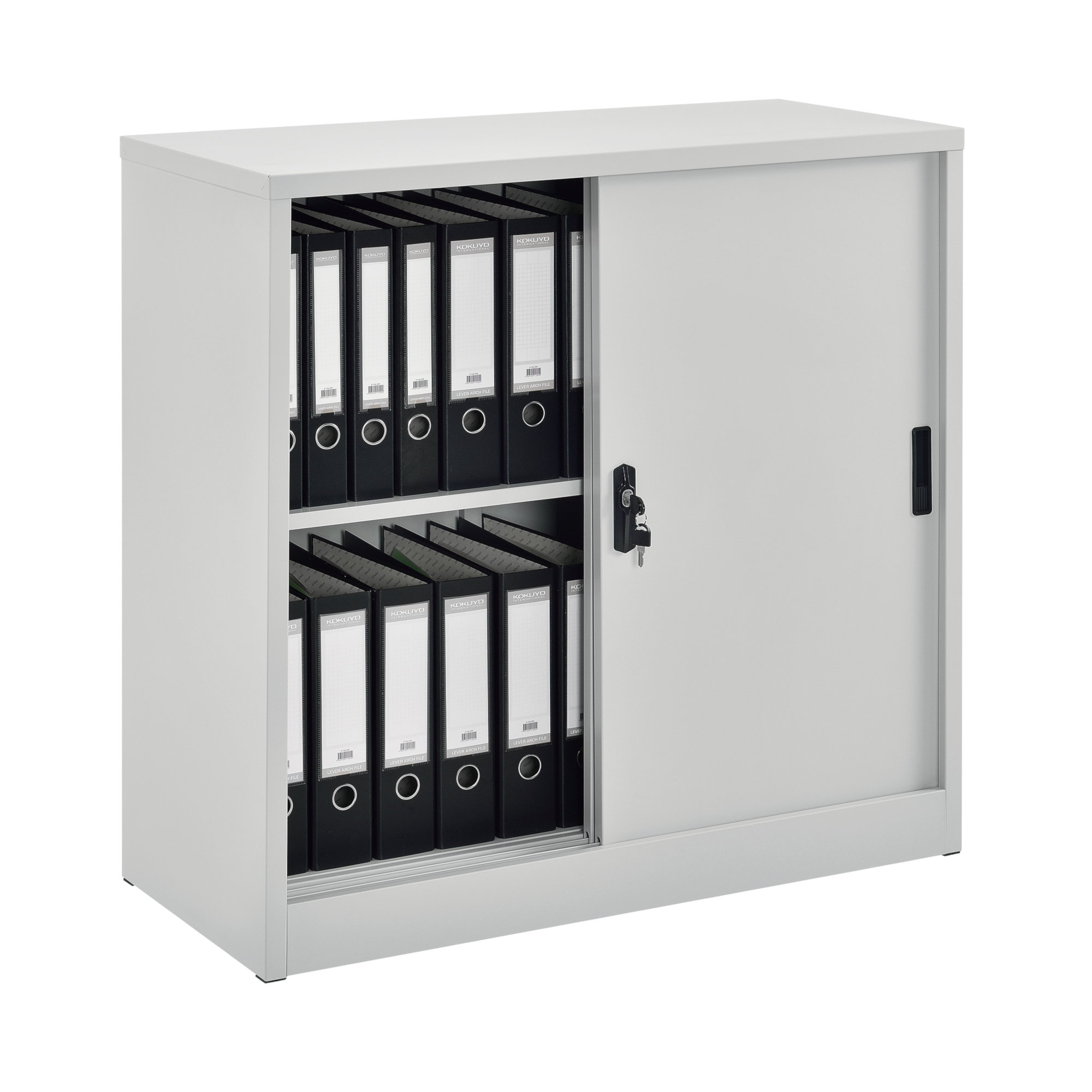 Büroschrank Aktenschrank Stahlschrank Metallschrank Materialschrank Grau//Weiß